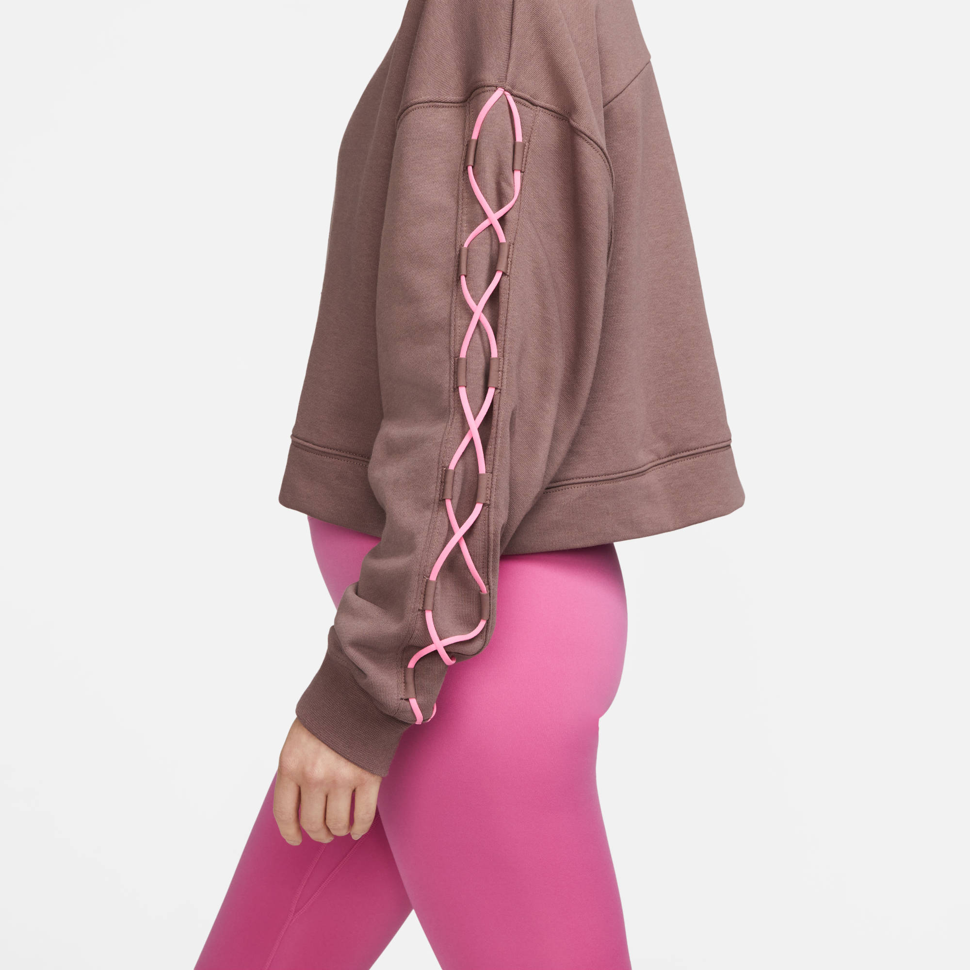 NIKE W NK DF GT FT CREW NVLTY PLUM ECLIPSE/PINK GLOW/PIN – Bild 3