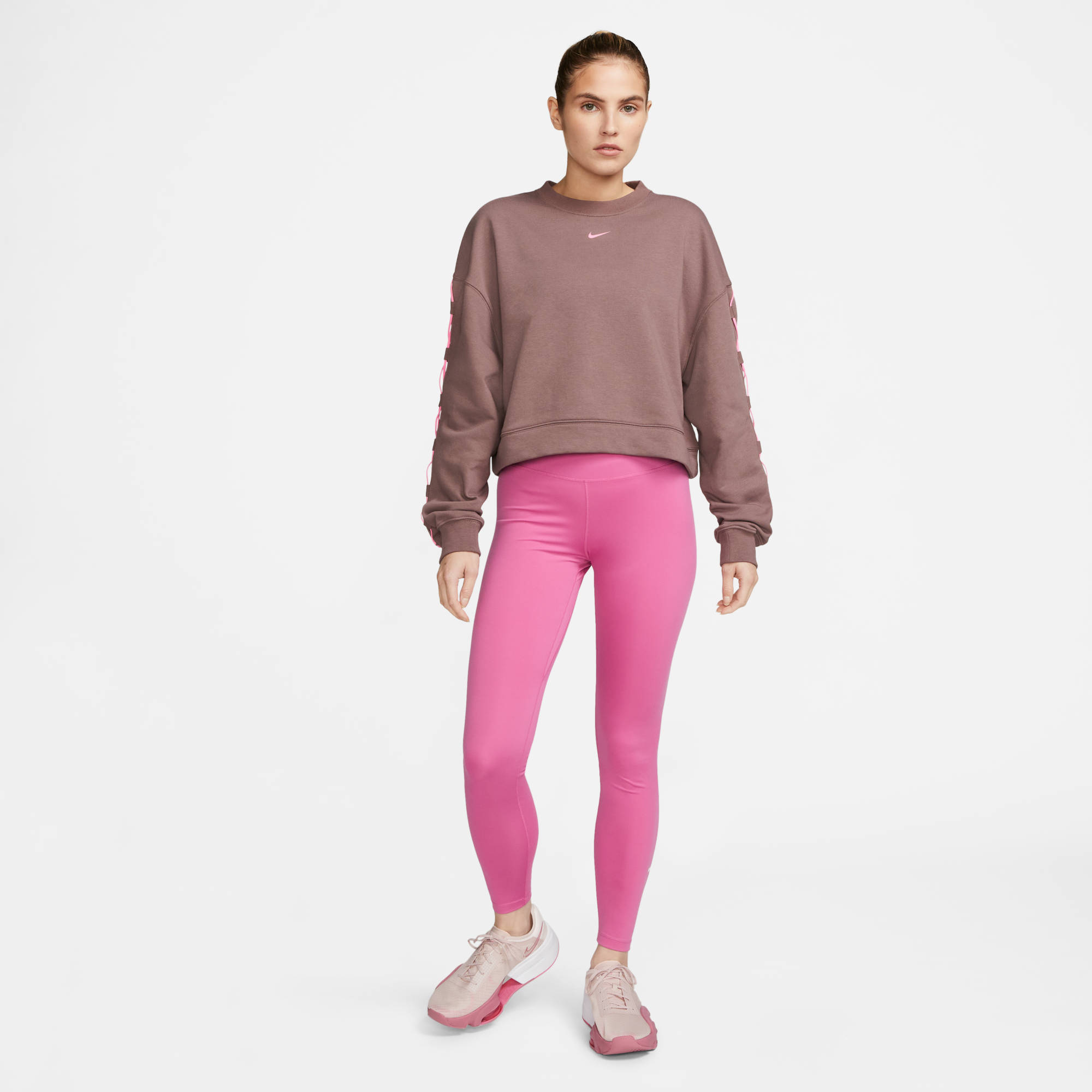 NIKE W NK DF GT FT CREW NVLTY PLUM ECLIPSE/PINK GLOW/PIN – Bild 6