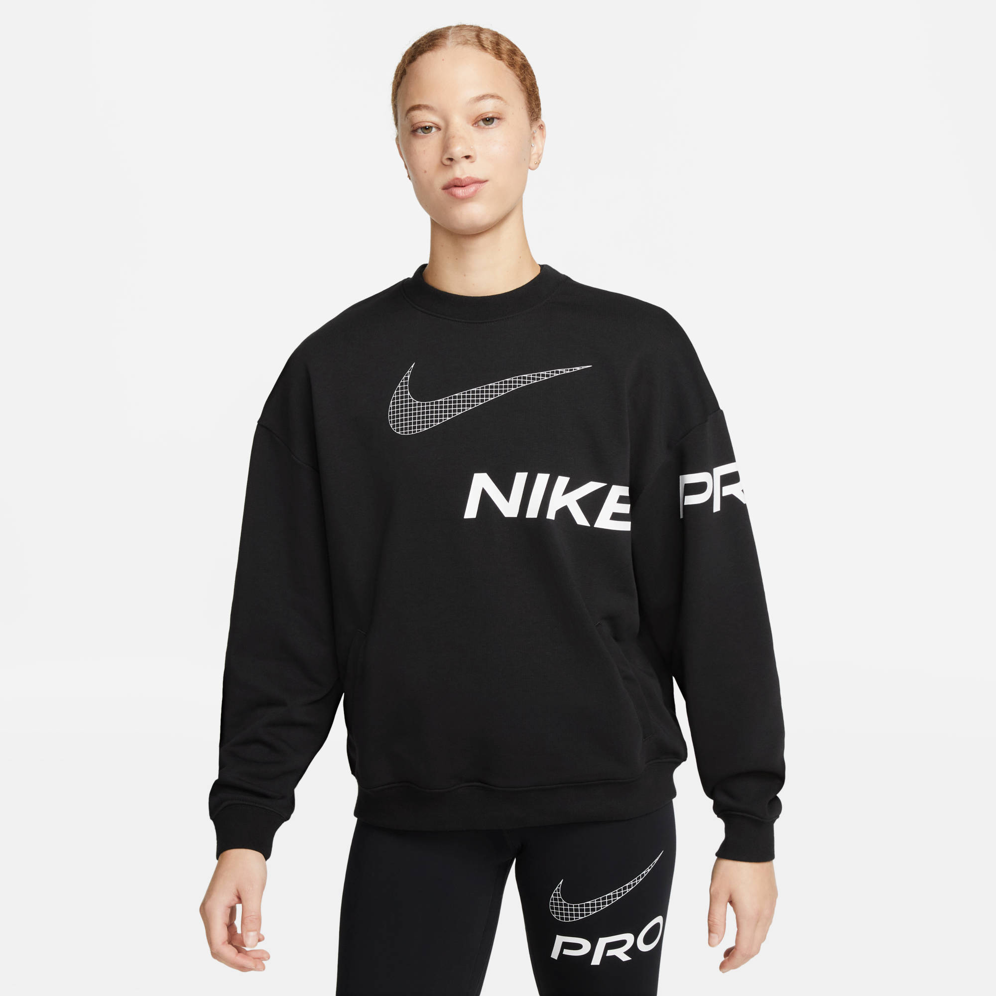 NIKE W NK DF GT FT GRX CREW BLACK/IRON GREY/WHITE