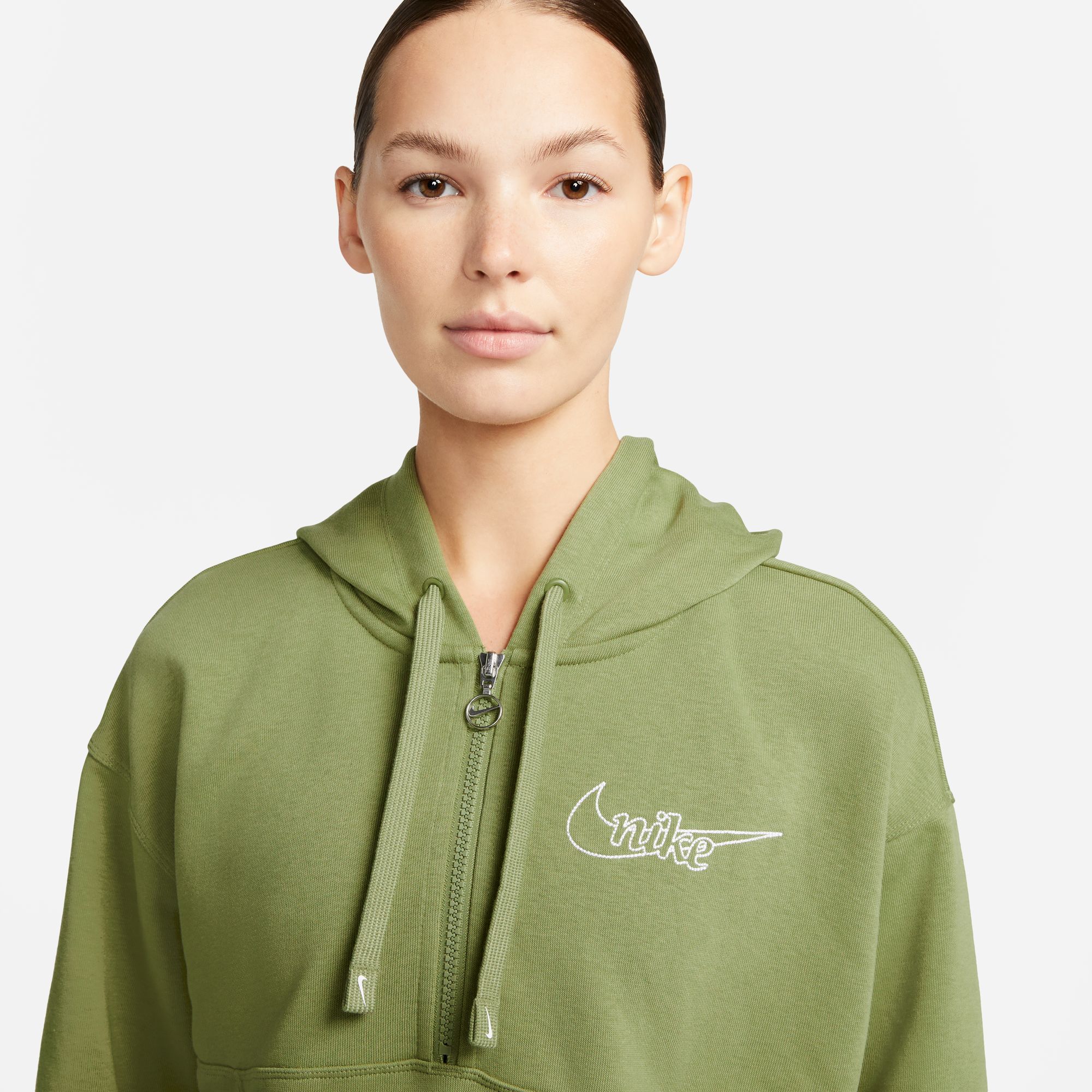 NIKE W NK DF GT FT GX HZ HOODIE ALLIGATOR/WHITE – Bild 3