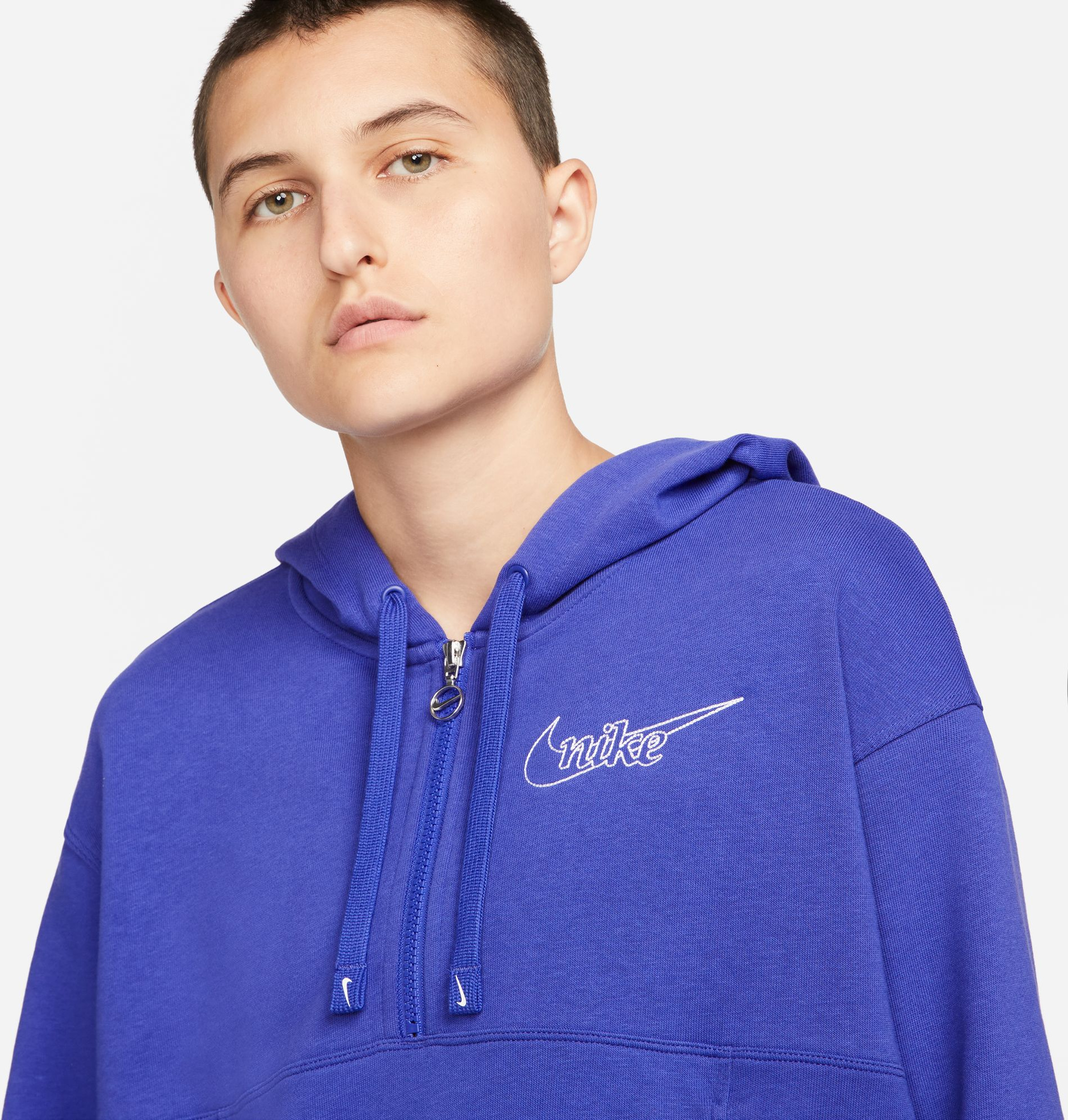NIKE W NK DF GT FT GX HZ HOODIE LAPIS/WHITE – Bild 3