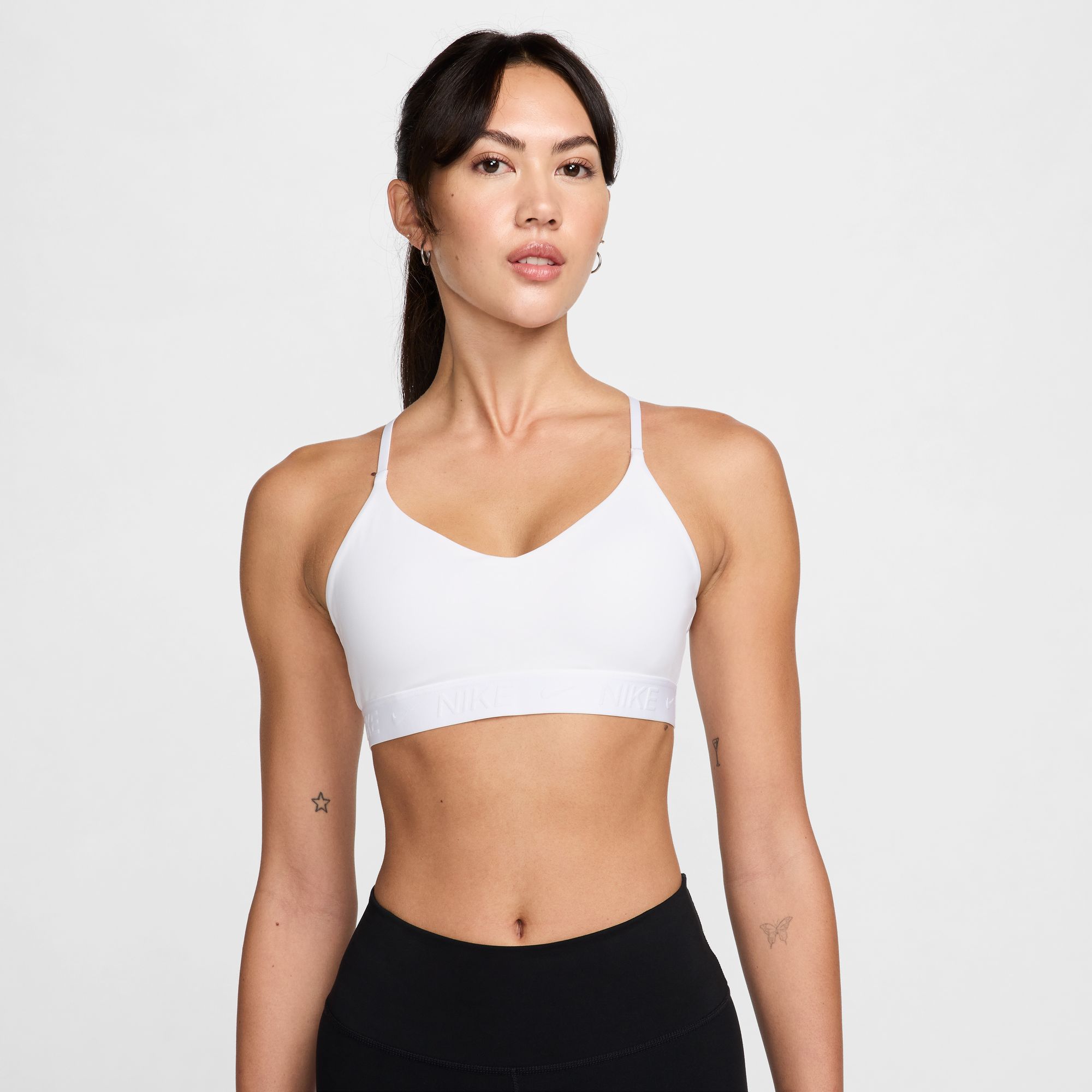 NIKE W NK DF INDY LGT SPT BRA BLACK/BLACK