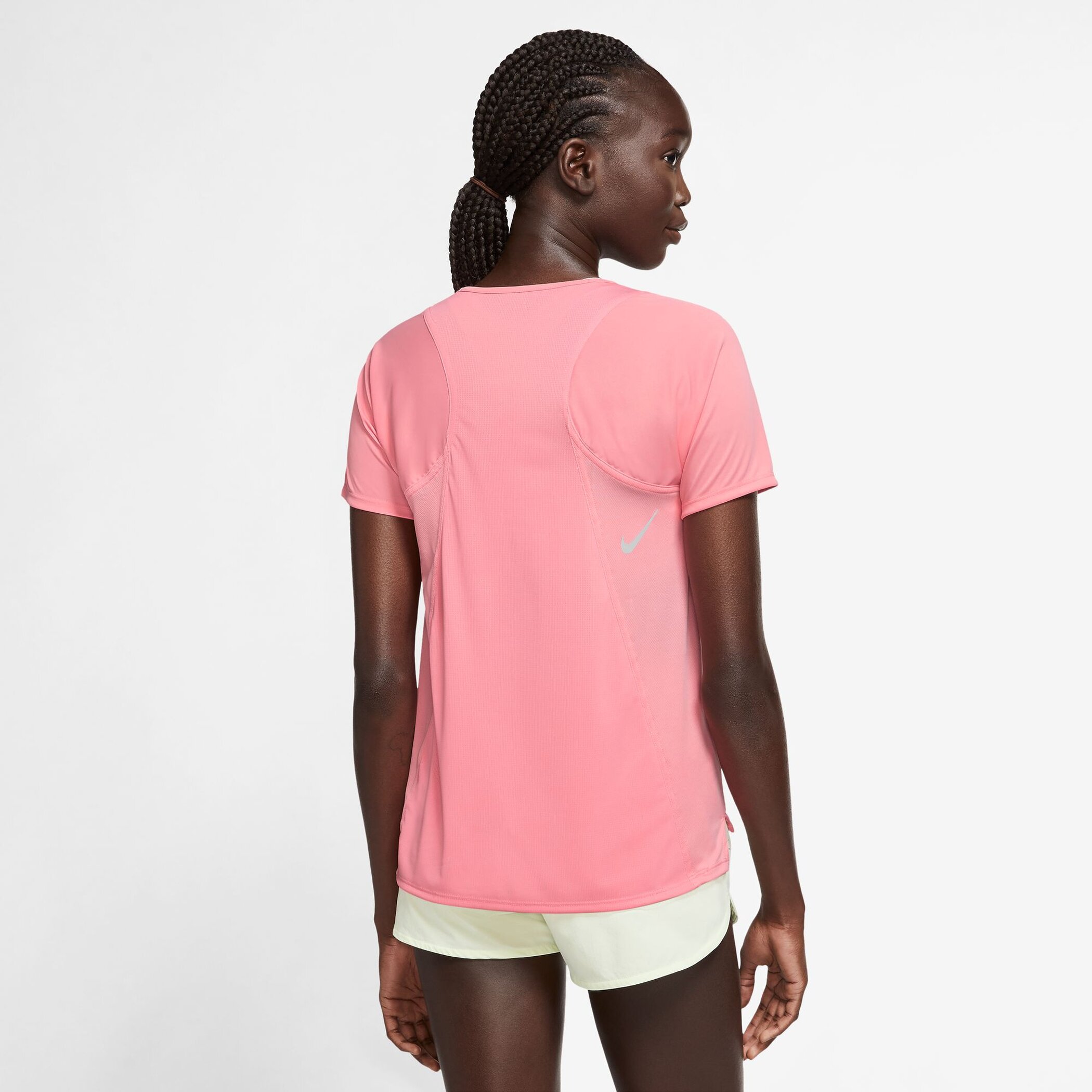 NIKE W NK DF RACE TOP SS CORAL CHALK/REFLECTIVE SILV – Bild 2