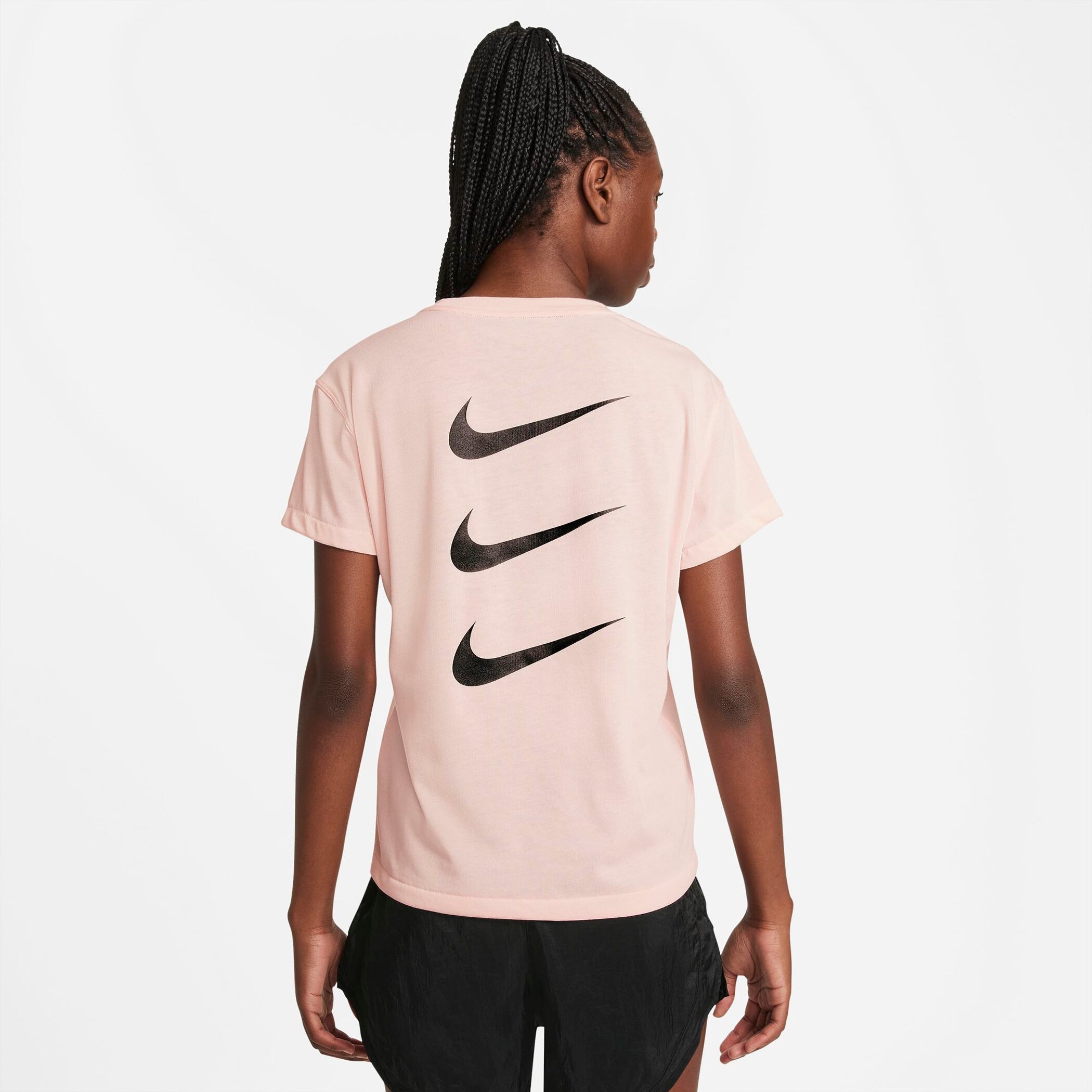 NIKE W NK DF RUN DVN TOP SS RUCHED – Bild 2
