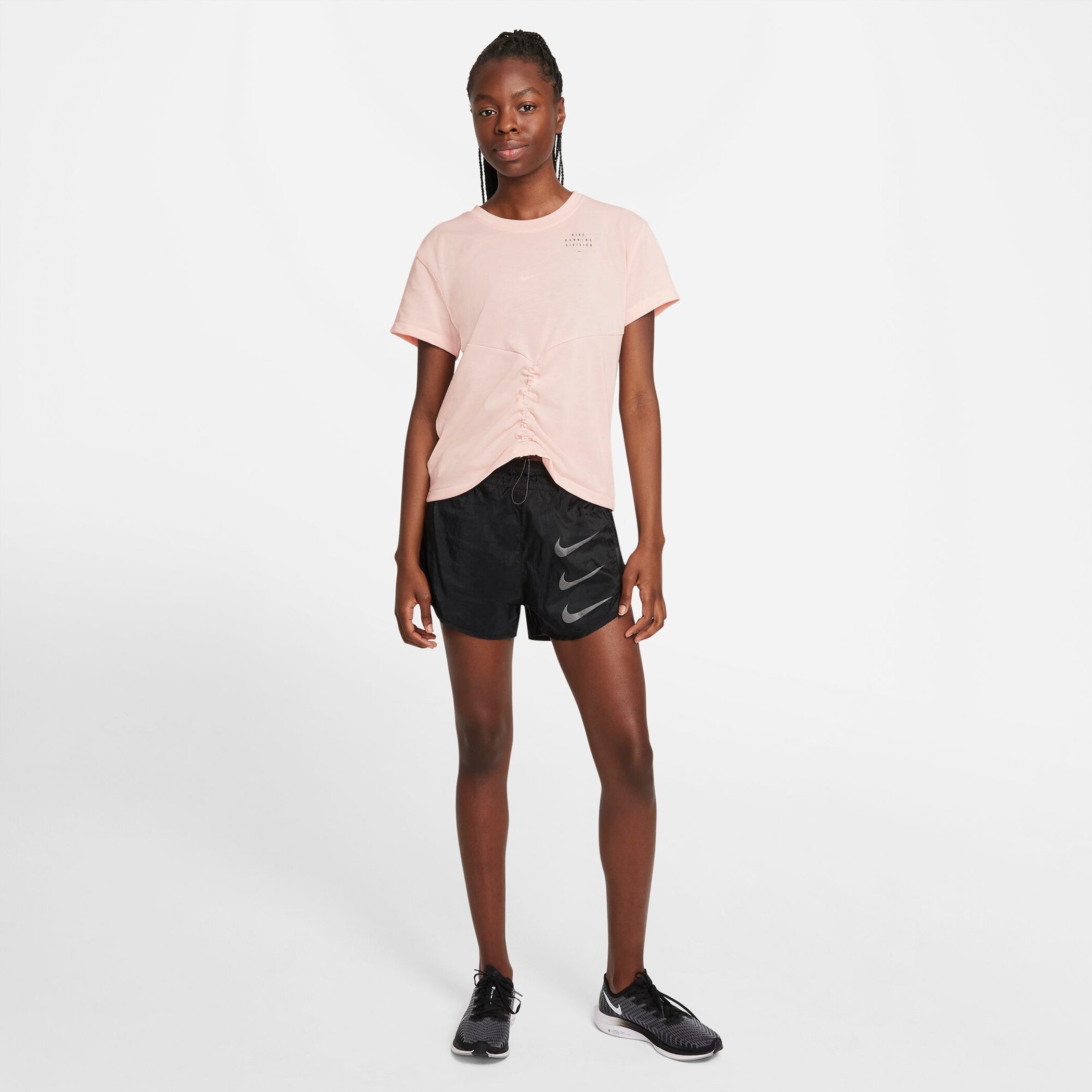 NIKE W NK DF RUN DVN TOP SS RUCHED – Bild 5