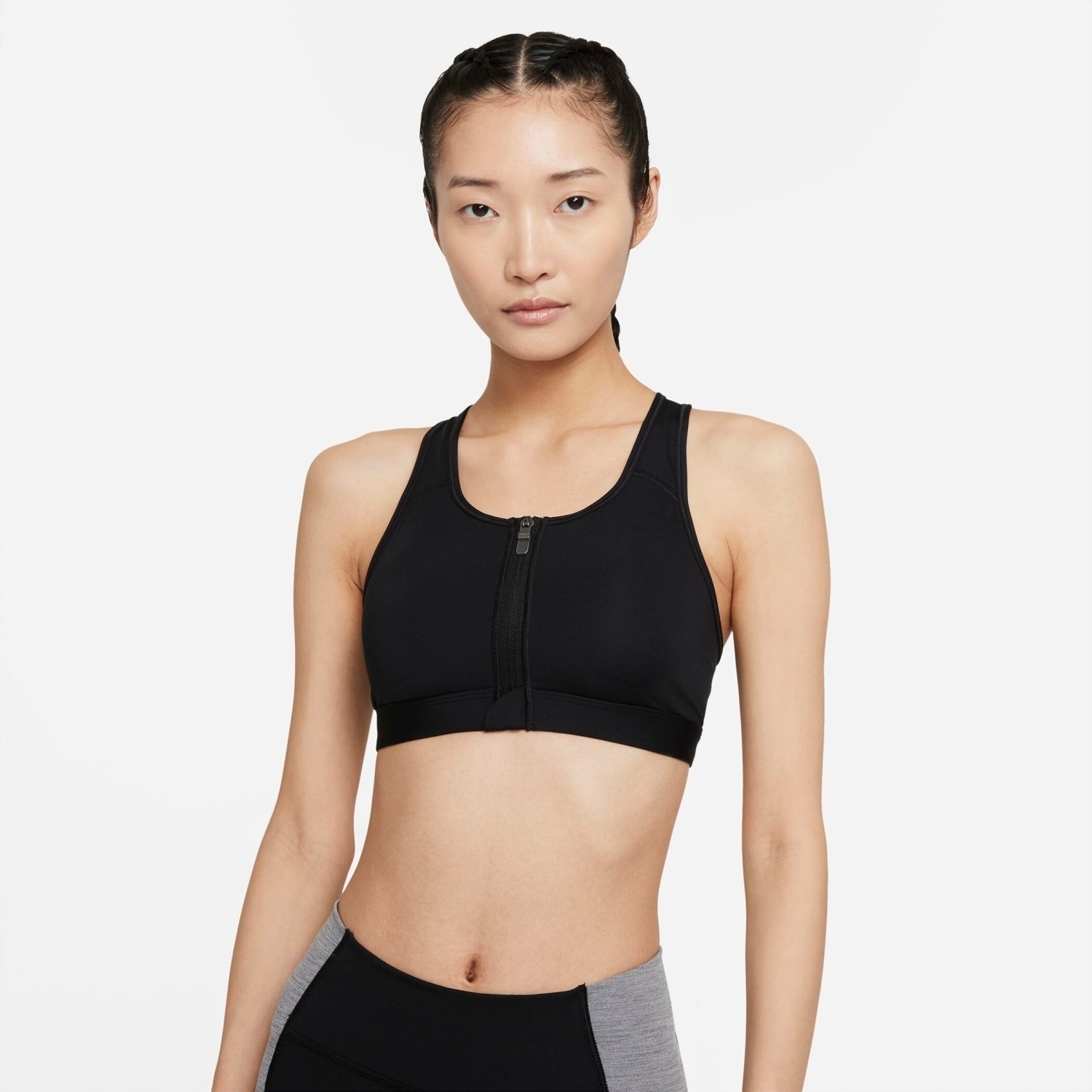 NIKE W NK DF SWSH ZIP FRONT BRA