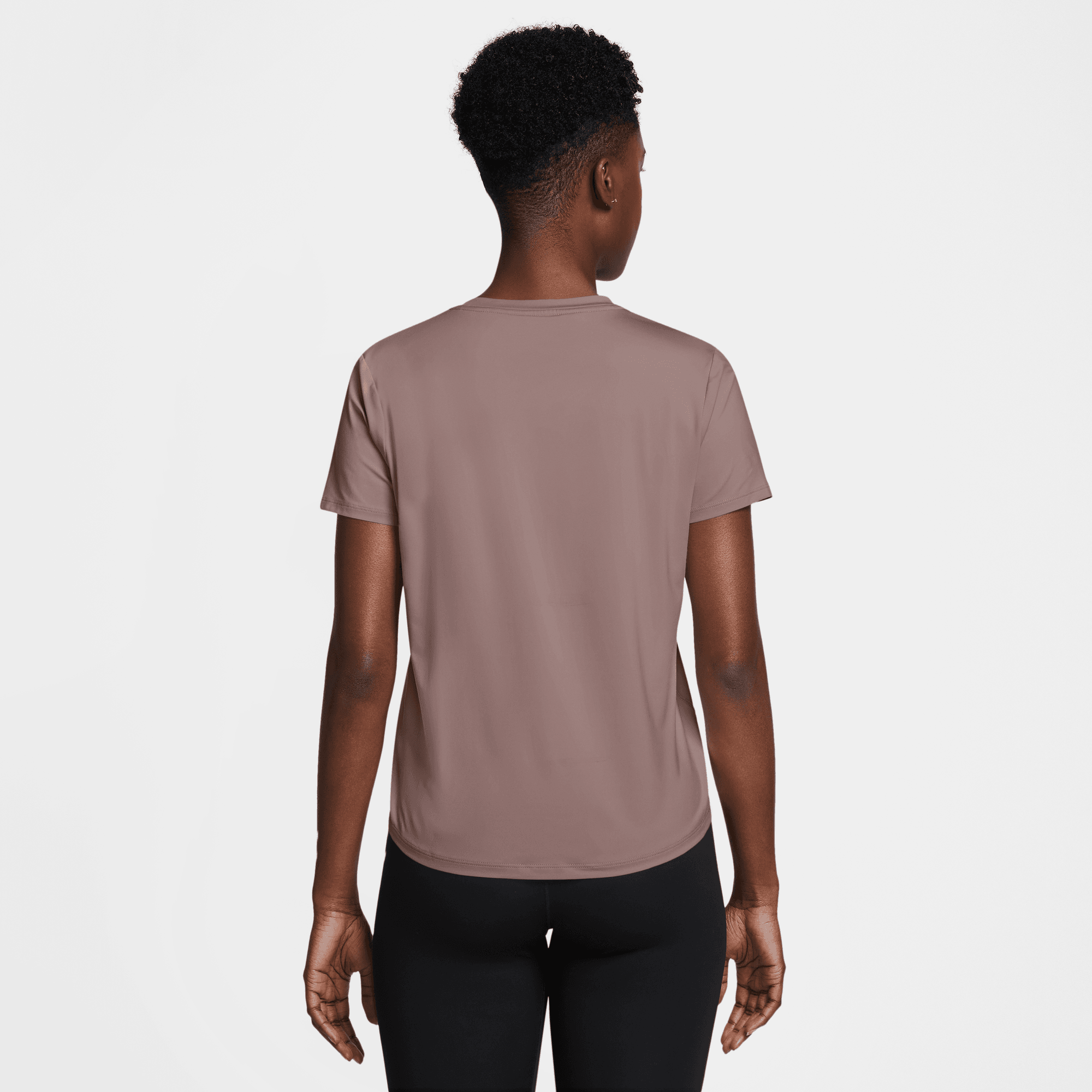 NIKE W NK ONE CLASSIC DF SS TOP SMOKEY MAUVE/BLACK – Bild 2