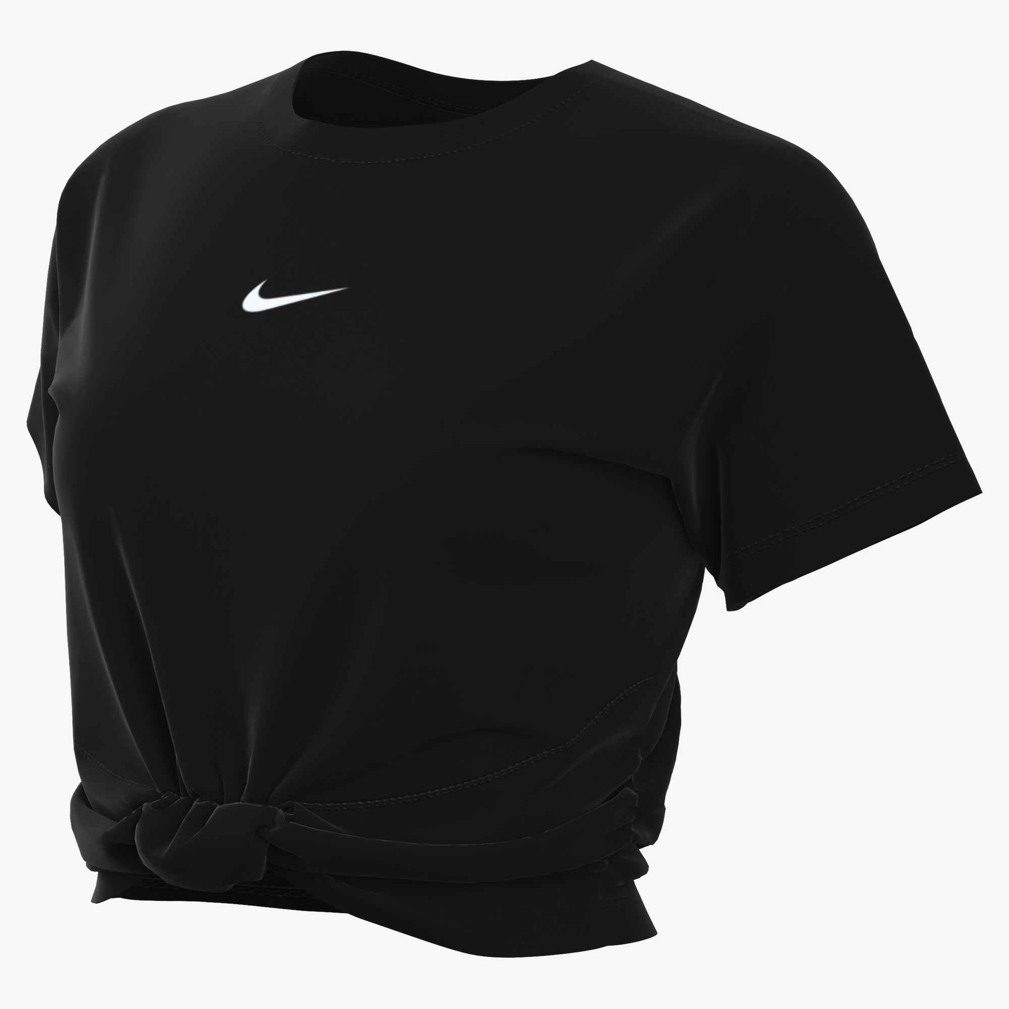 NIKE W NK ONE CLASSIC TWST SS BLACK/WHITE – Bild 3