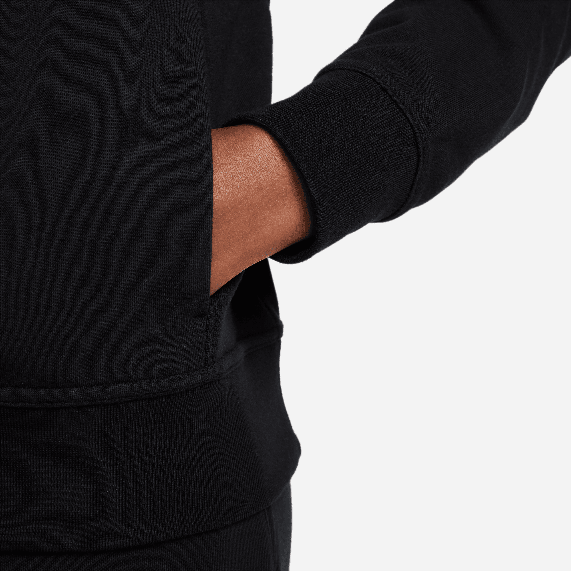NIKE W NK ONE DF FZ HOODIE LBR BLACK/WHITE – Bild 5