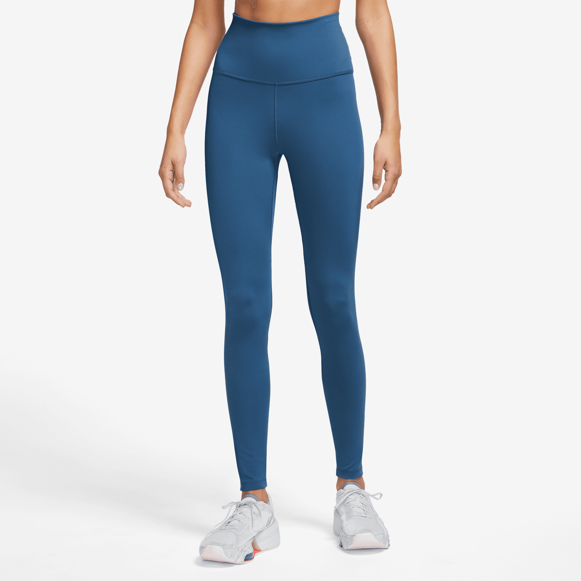 NIKE W NK ONE DF HR TGHT COURT BLUE/WHITE