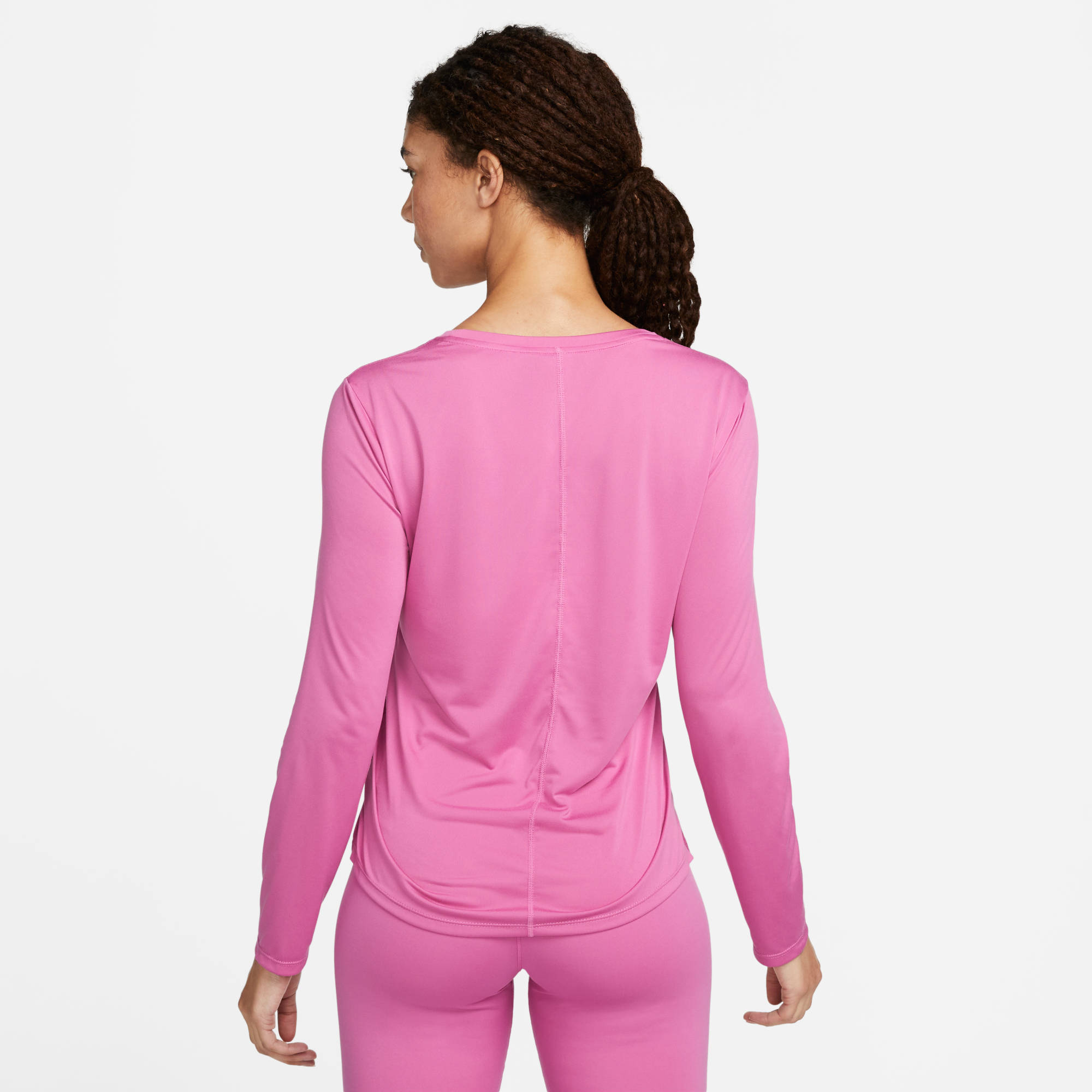 NIKE W NK ONE DF LS STD TOP COSMIC FUCHSIA/WHITE – Bild 2