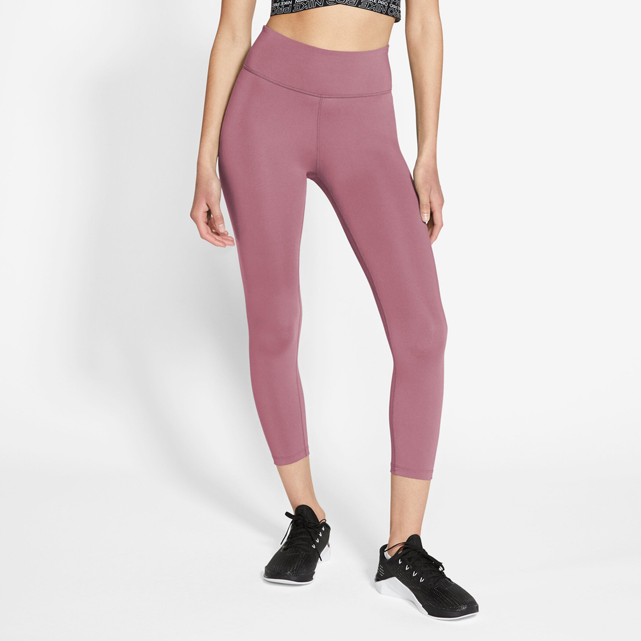 NIKE W NK ONE DF MR 7/8 TGT DESERT BERRY/WHITE – Bild 4