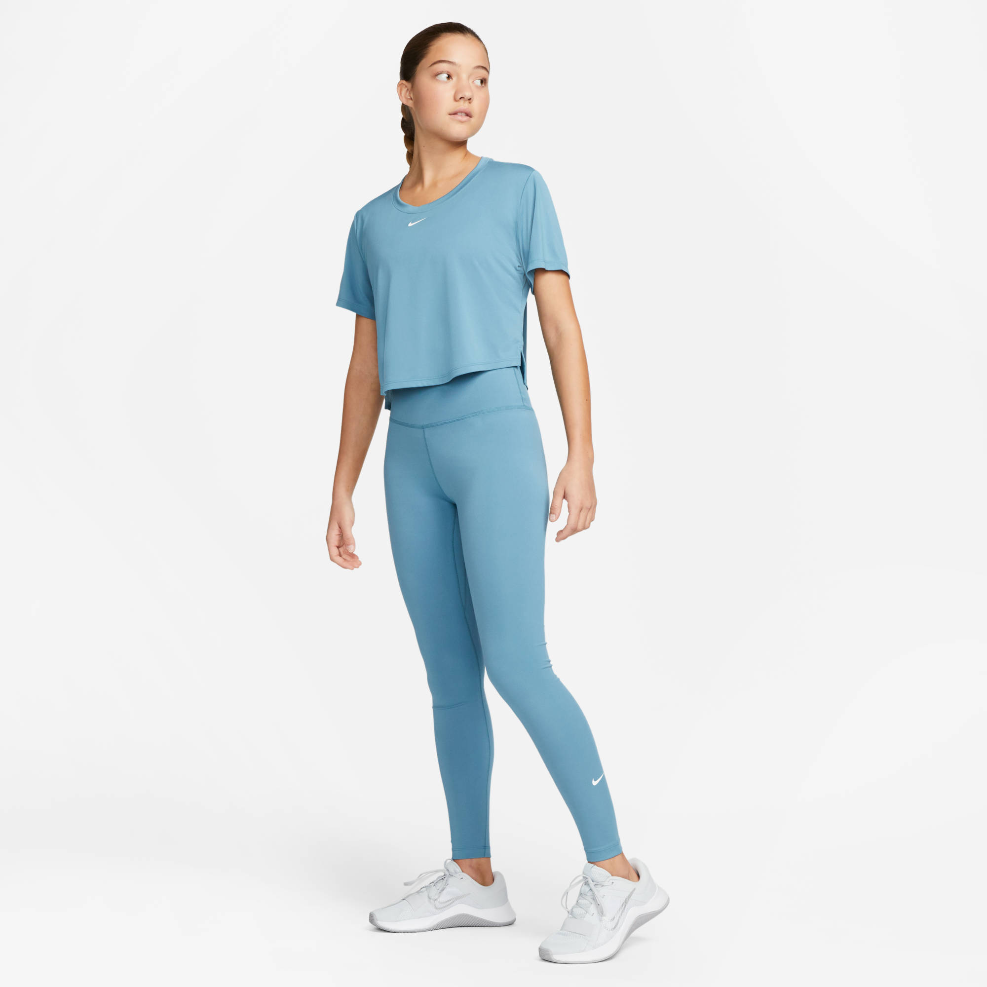 NIKE W NK ONE DF MR TGT NOISE AQUA/WHITE – Bild 6