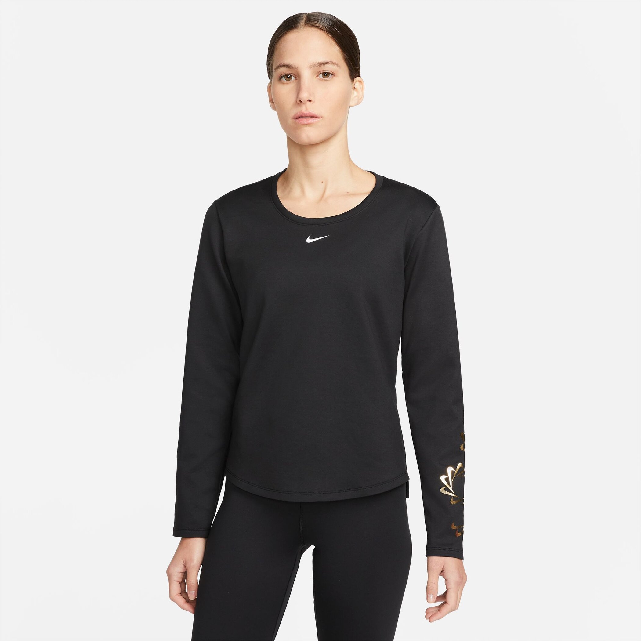 NIKE W NK ONE TF LS TOP GRX