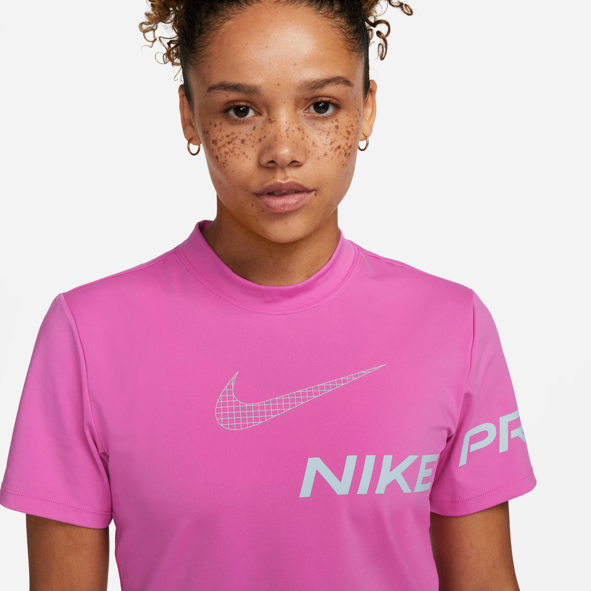 NIKE W NP DF GRX SS CROP TOP ACTIVE FUCHSIA/OCEAN BLISS – Bild 3