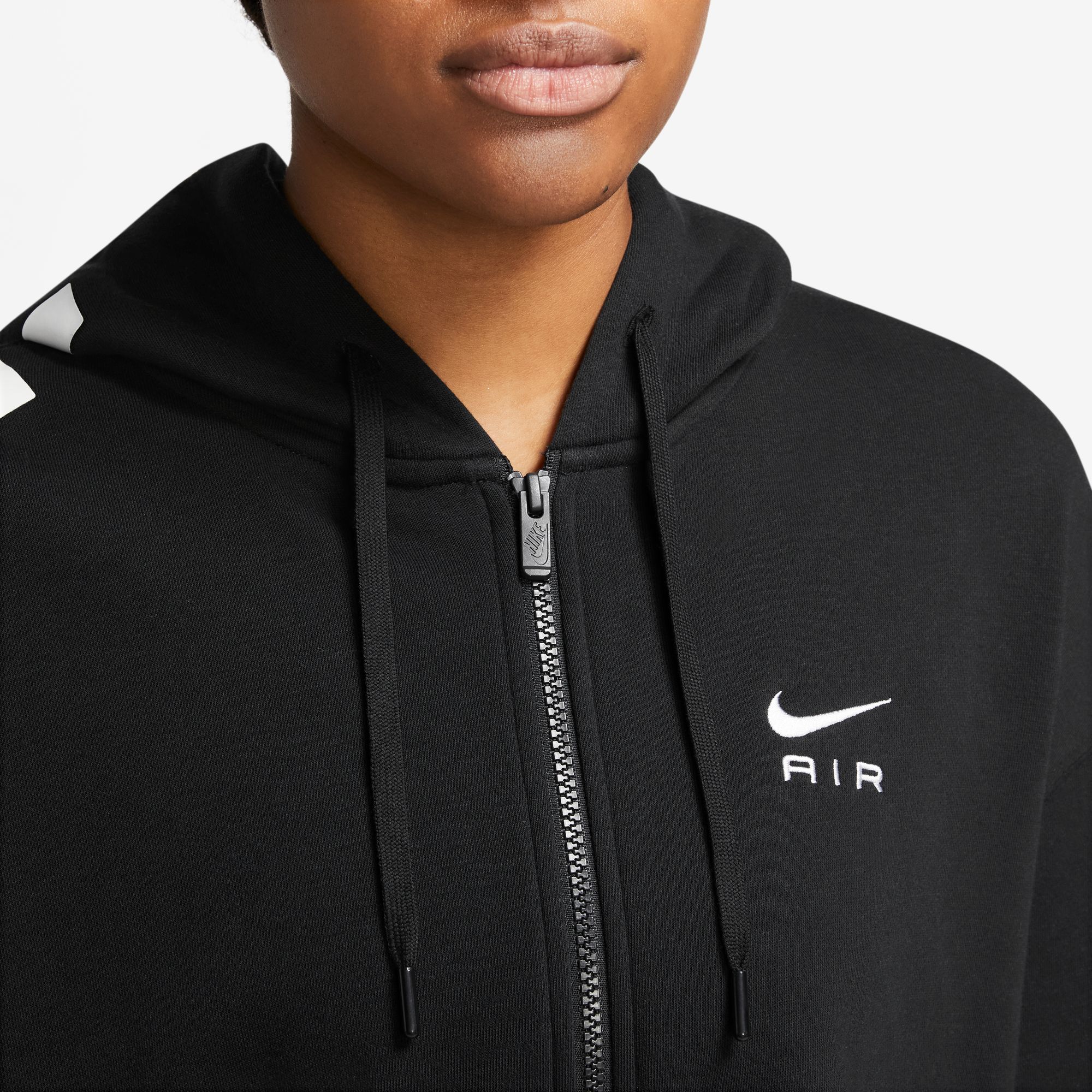 NIKE W NSW AIR FLC OS FZ HD BLACK/WHITE – Bild 4