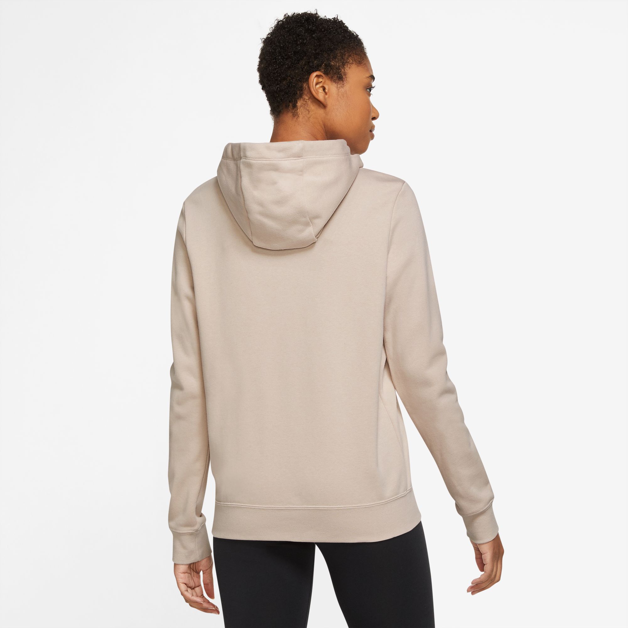 NIKE W NSW CLUB FLC FZ HOODIE STD SANDDRIFT/WHITE – Bild 2
