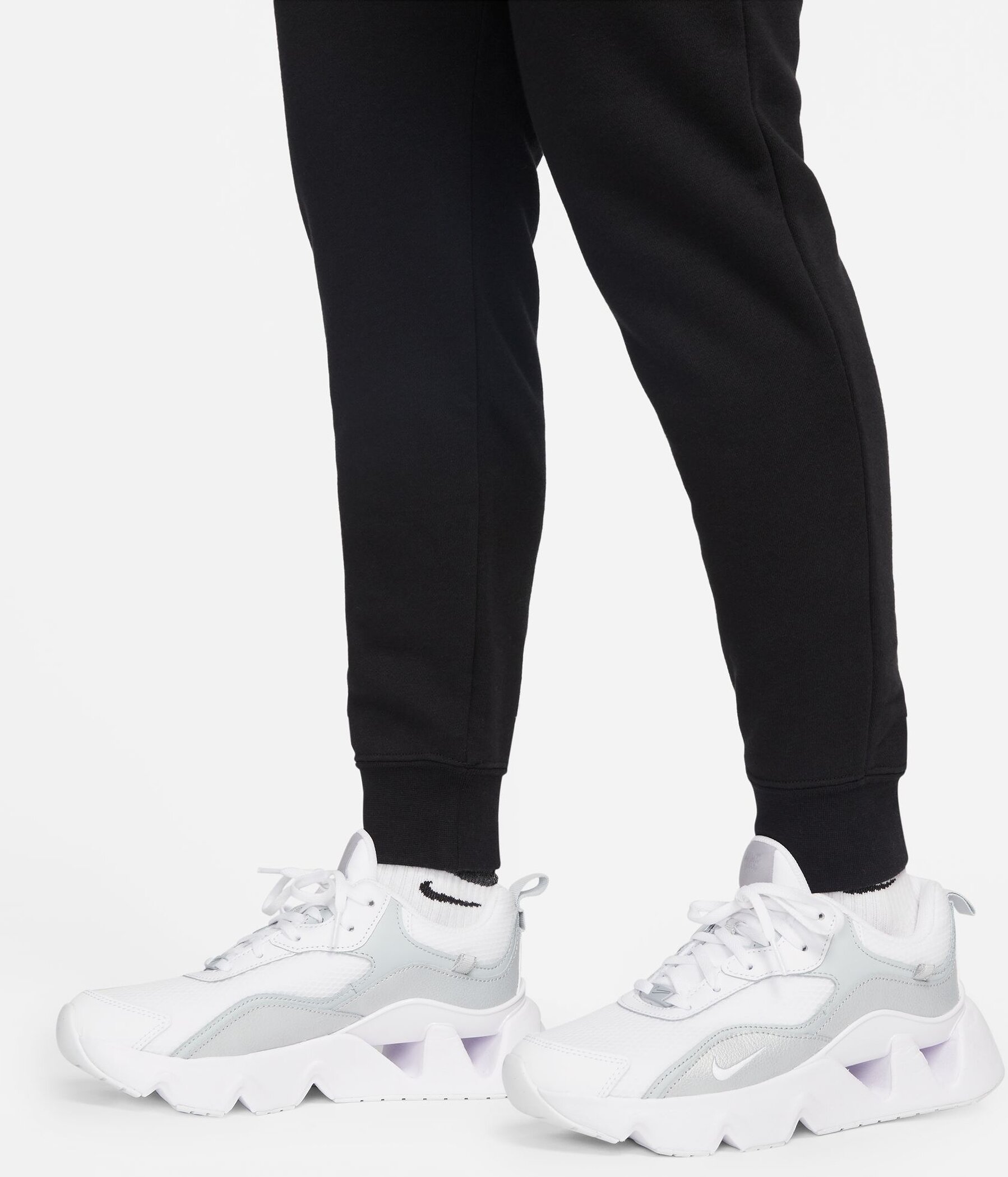 NIKE W NSW CLUB FLC MR PANT STD BLACK/WHITE – Bild 5
