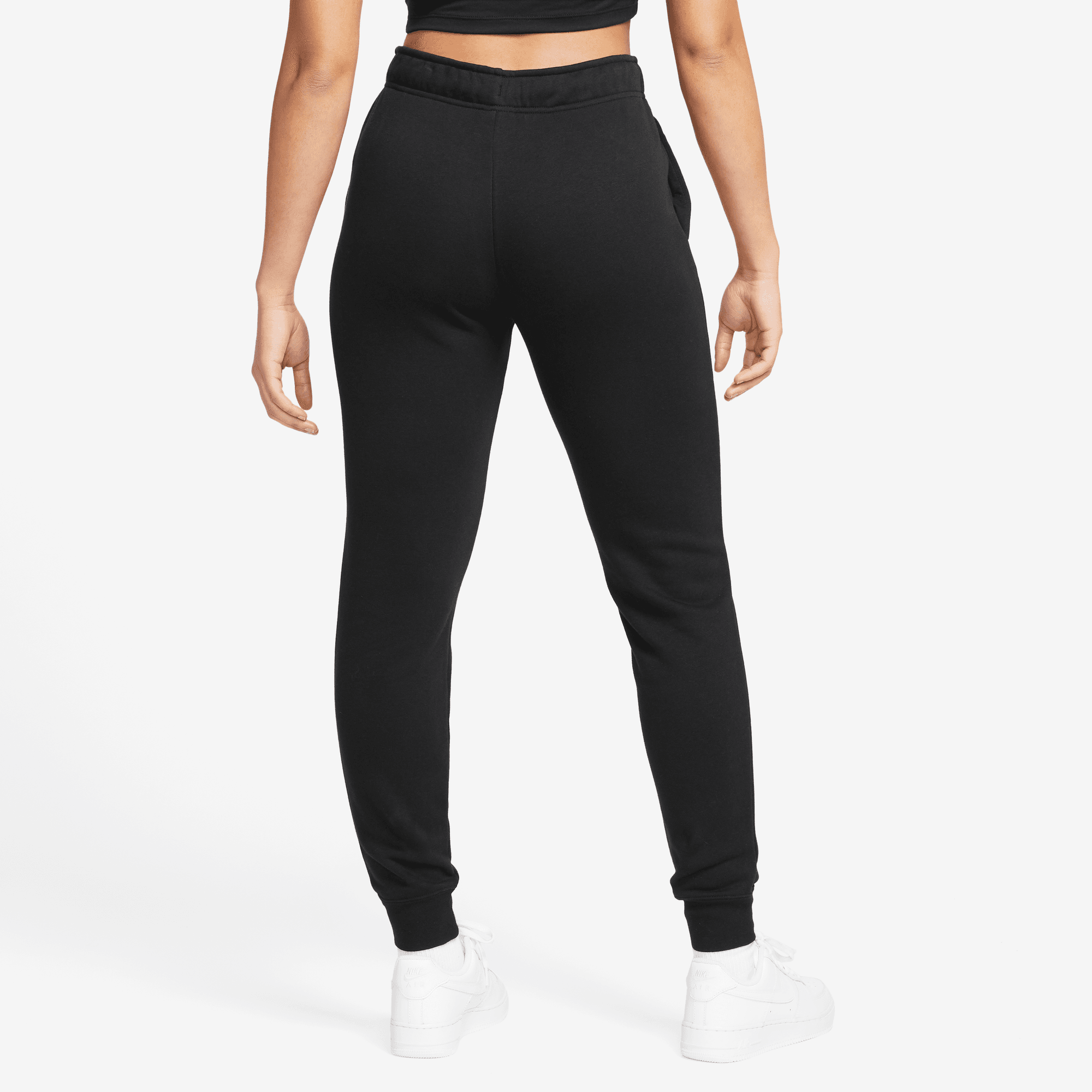 NIKE W NSW CLUB FLC SHINE MR PANT BLACK – Bild 2