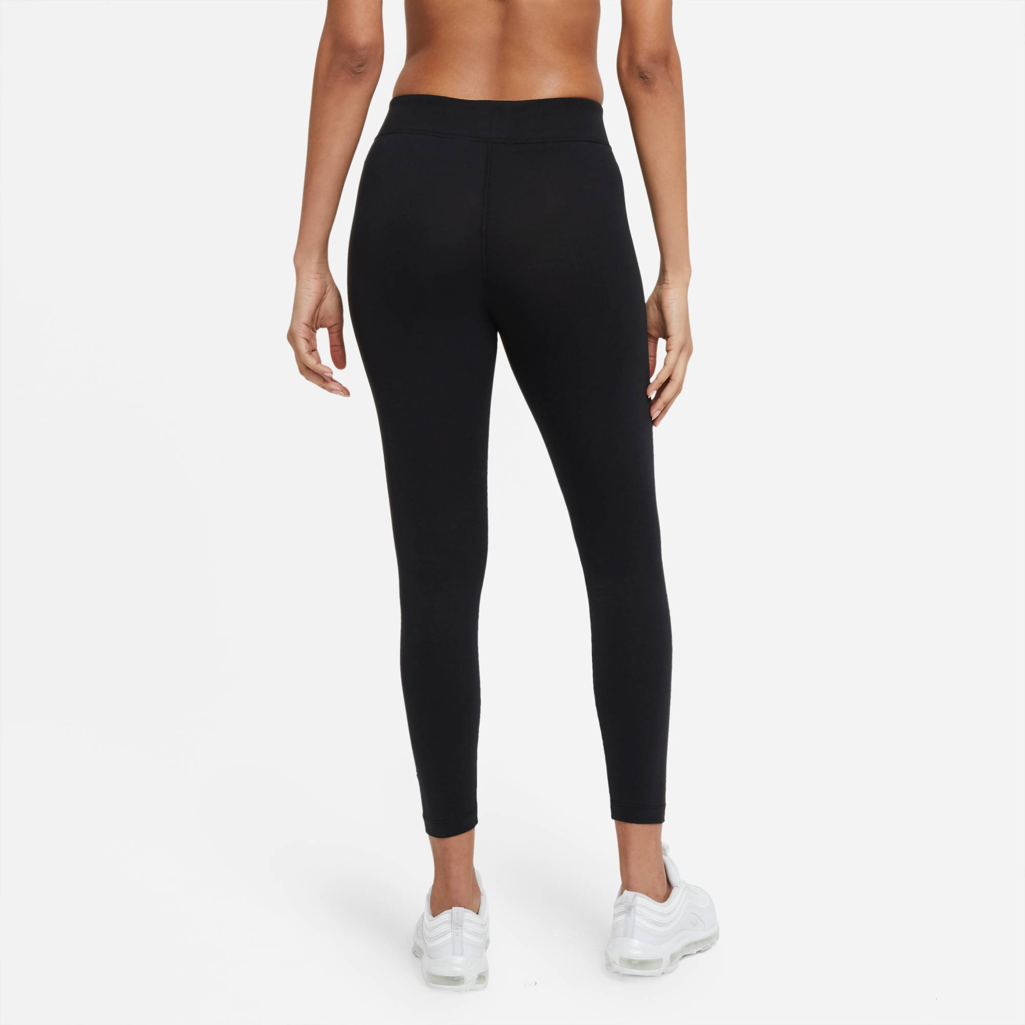 NIKE W NSW ESSNTL 7/8 MR LGGNG BLACK/WHITE – Bild 2