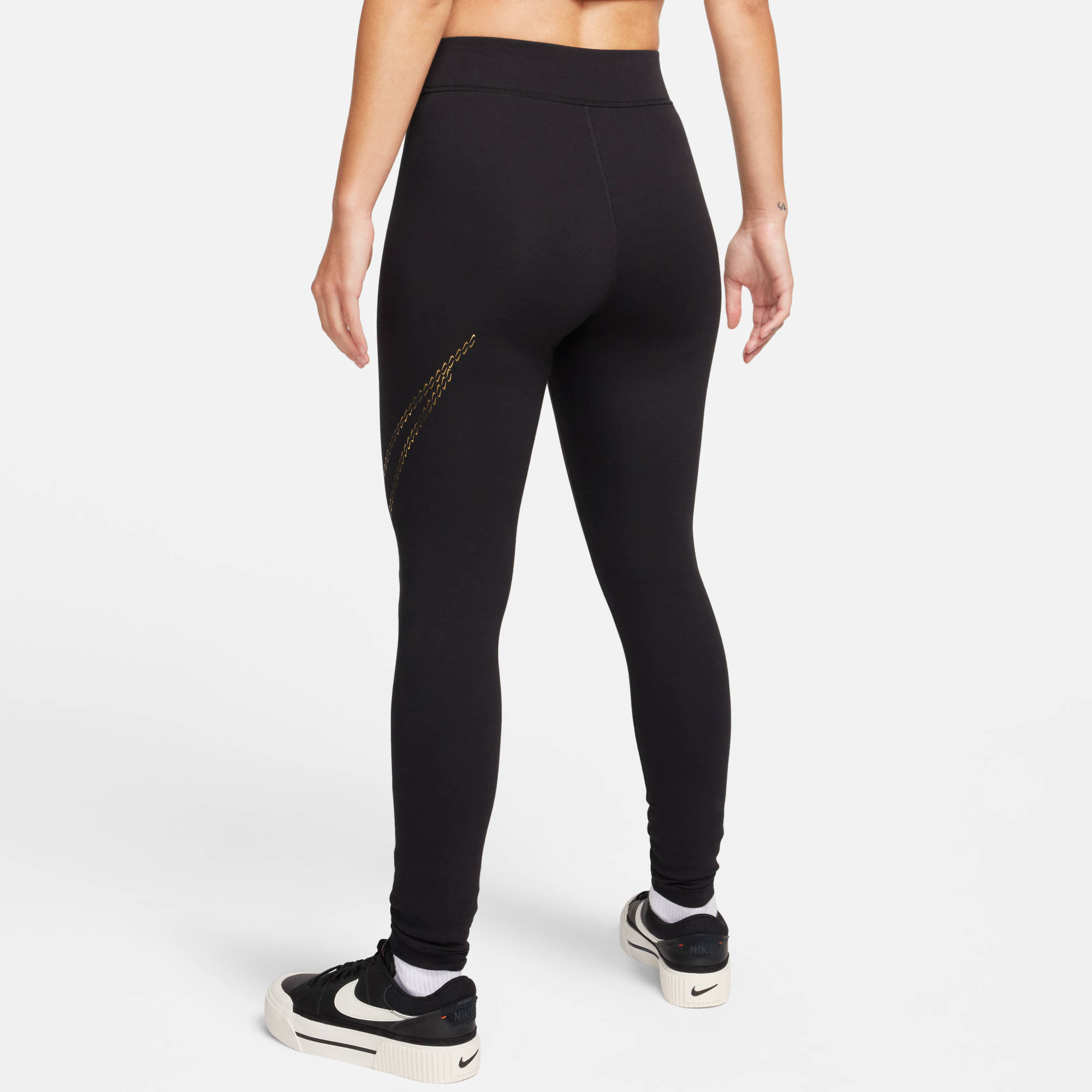 NIKE W NSW PE SHINE HR TGHT BLACK – Bild 2