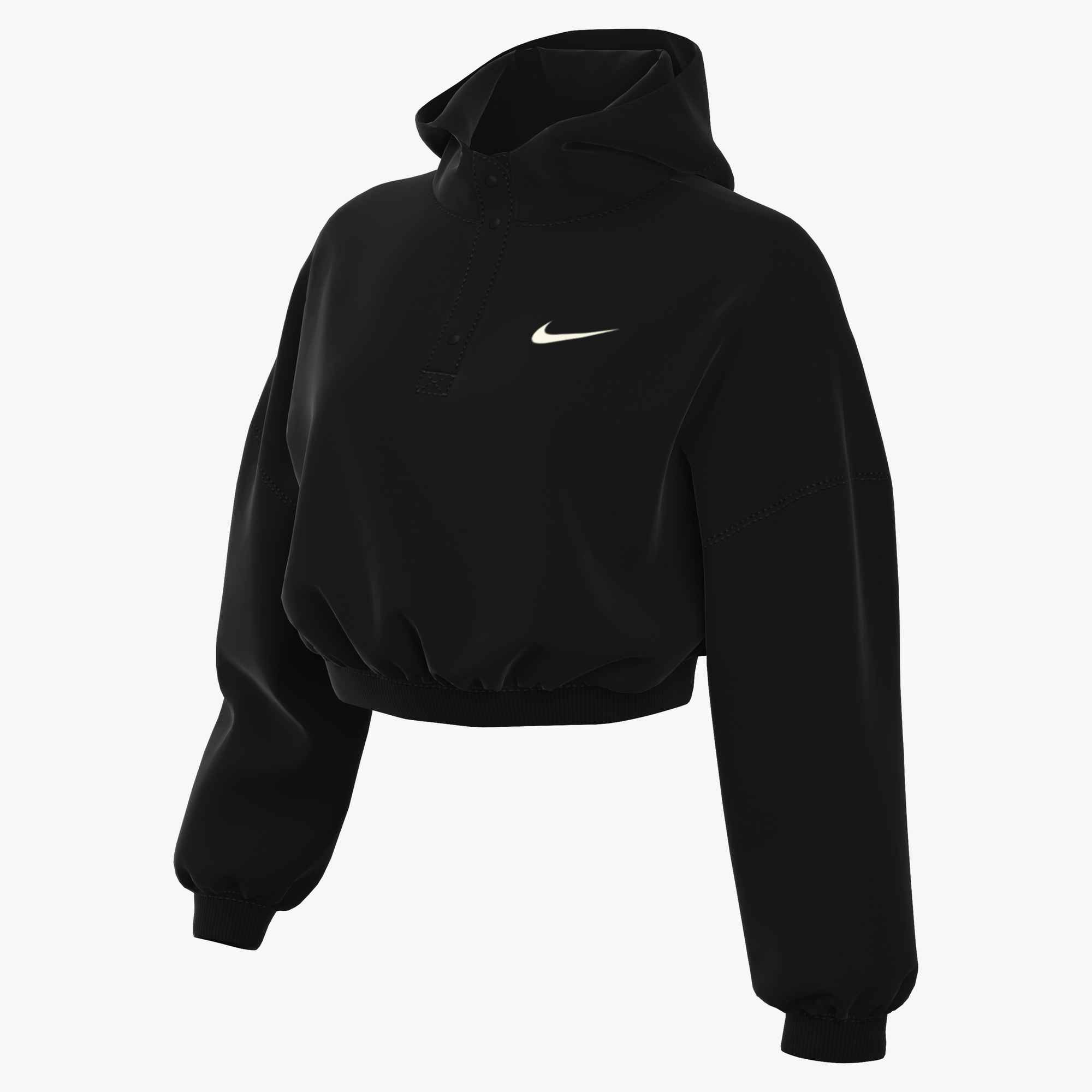 NIKE W NSW PHNX FLC OS CRP HNLY HDY BLACK/SAIL – Bild 3