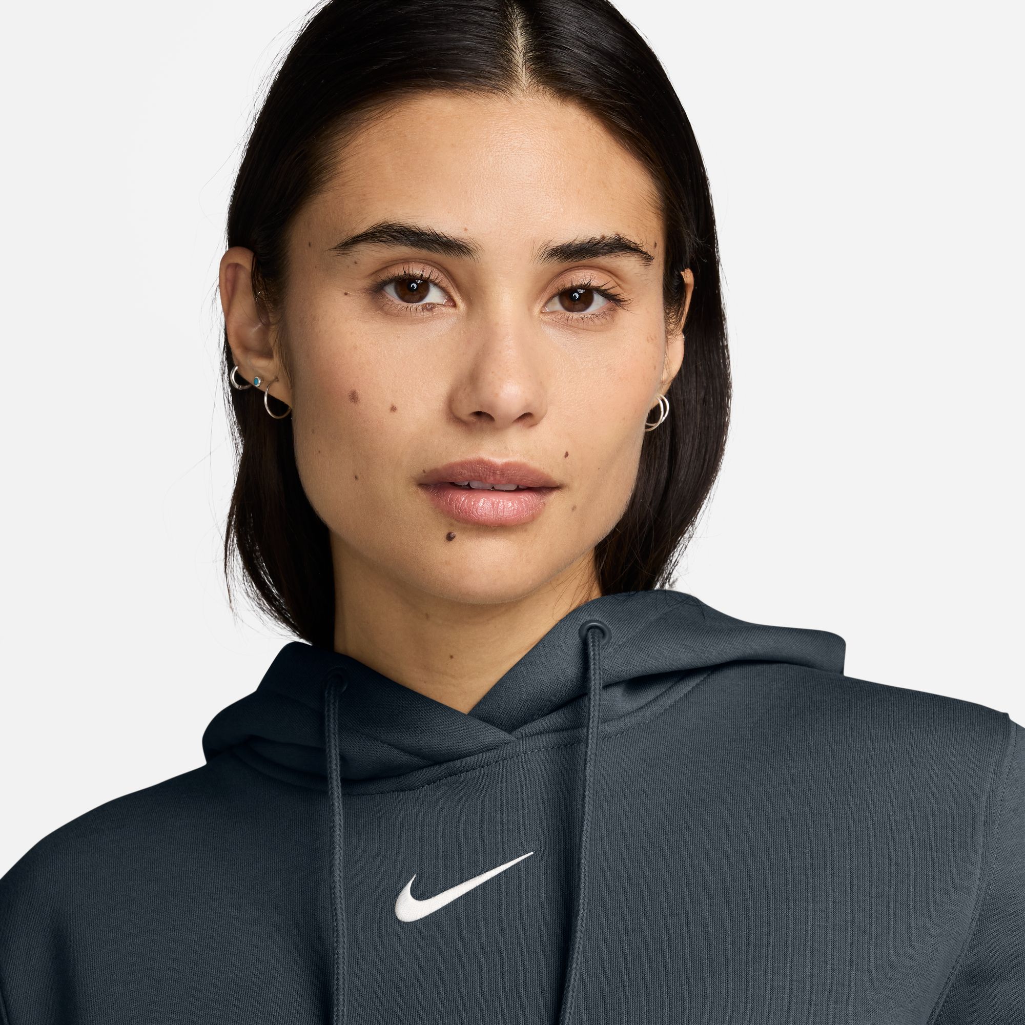 NIKE W NSW PHNX FLC STD PO HOODIE ARMORY NAVY/SAIL – Bild 3