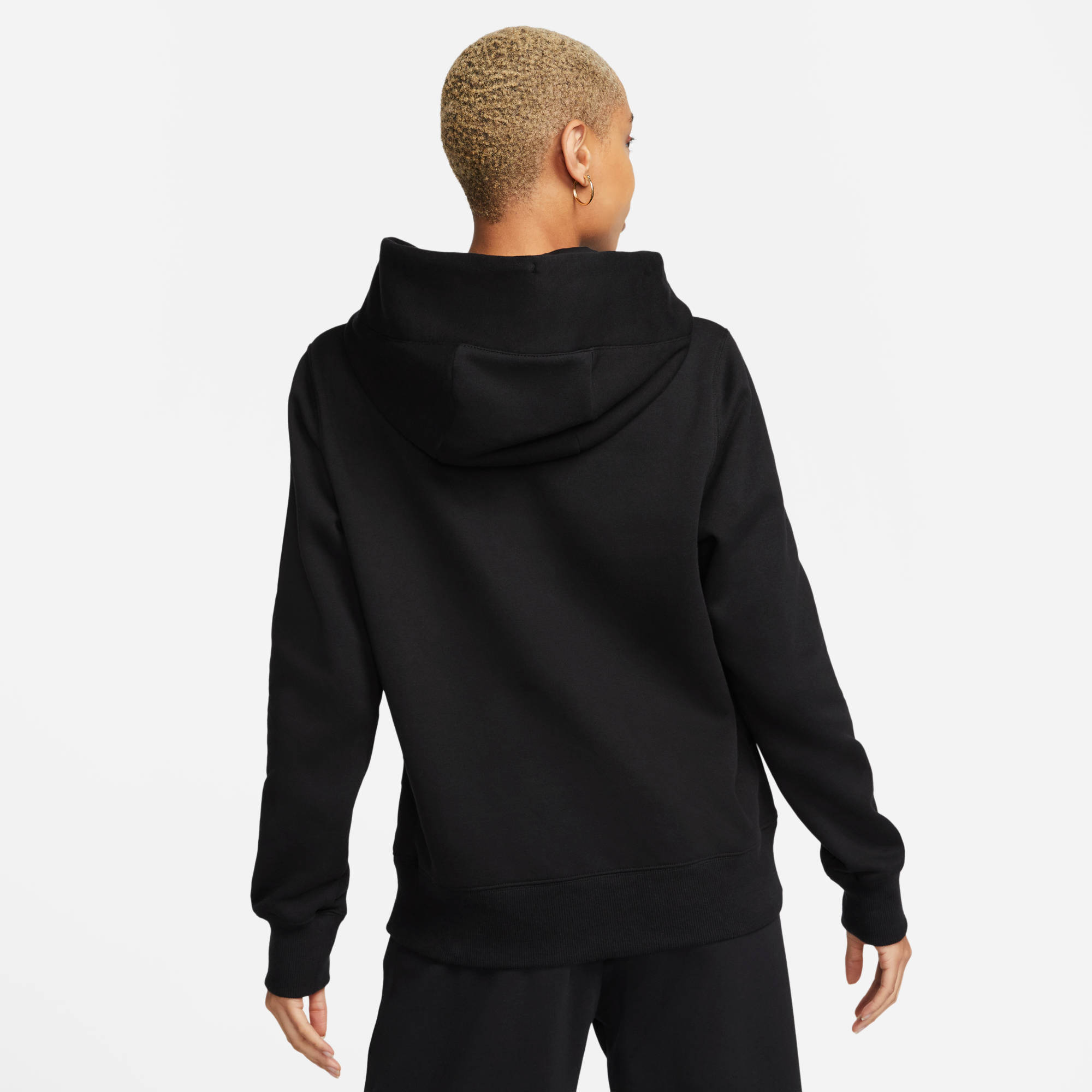 NIKE W NSW PHNX FLC STD PO HOODIE BLACK/SAIL – Bild 2