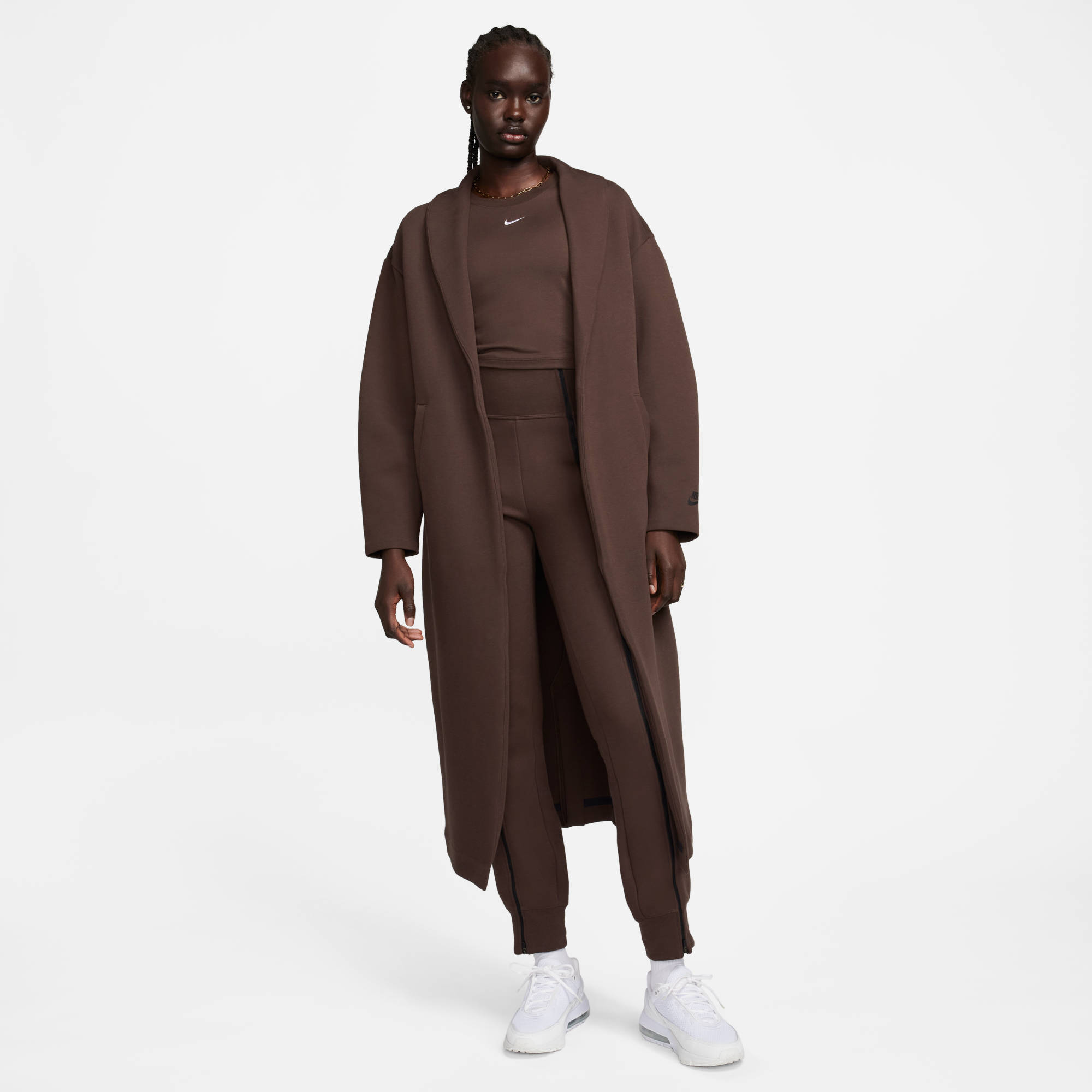 NIKE W NSW TCH FLC OS DUSTER BAROQUE BROWN/BLACK