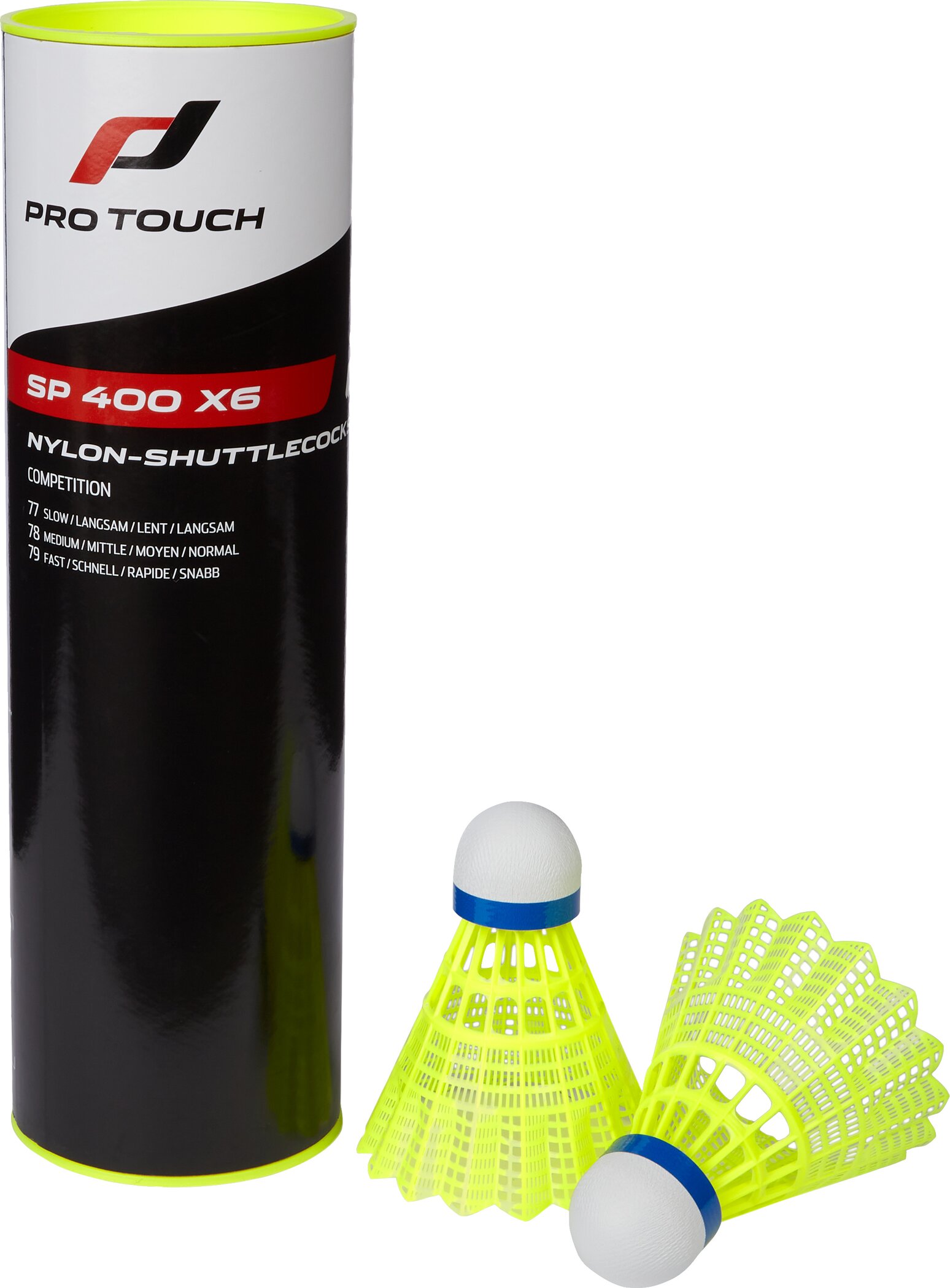 PRO TOUCH Badminton-Ball SP 400 x6 (Shuttlecock) GELB