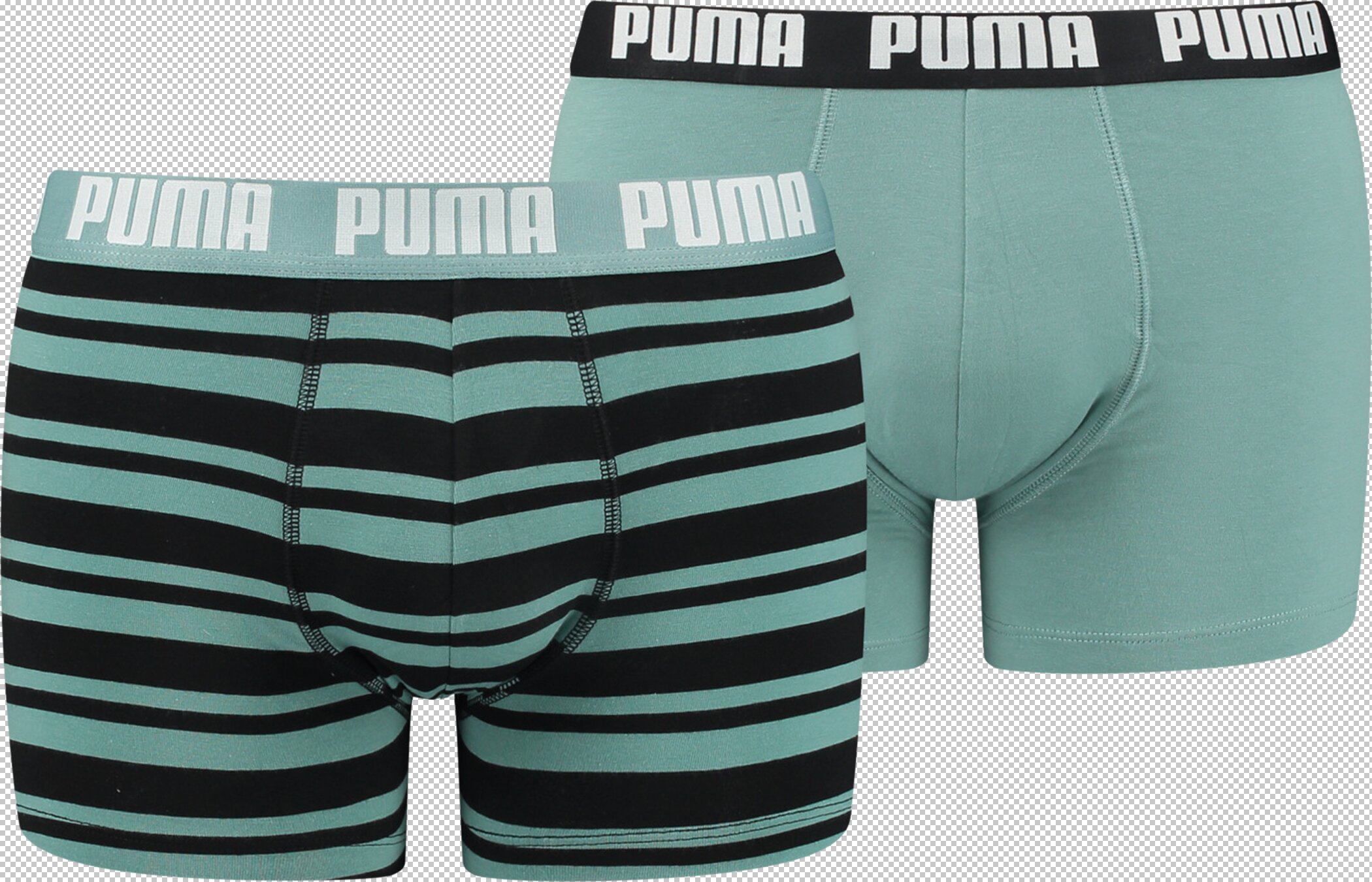 PUMA PUMA HERITAGE STRIPE BOXER 2P ICELANDIC GREEN COMBO