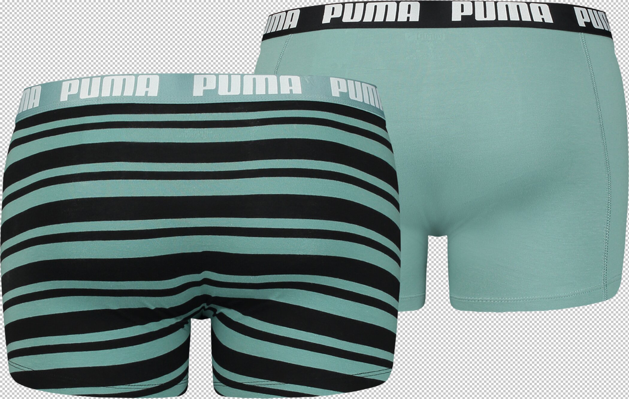 PUMA PUMA HERITAGE STRIPE BOXER 2P ICELANDIC GREEN COMBO – Bild 2