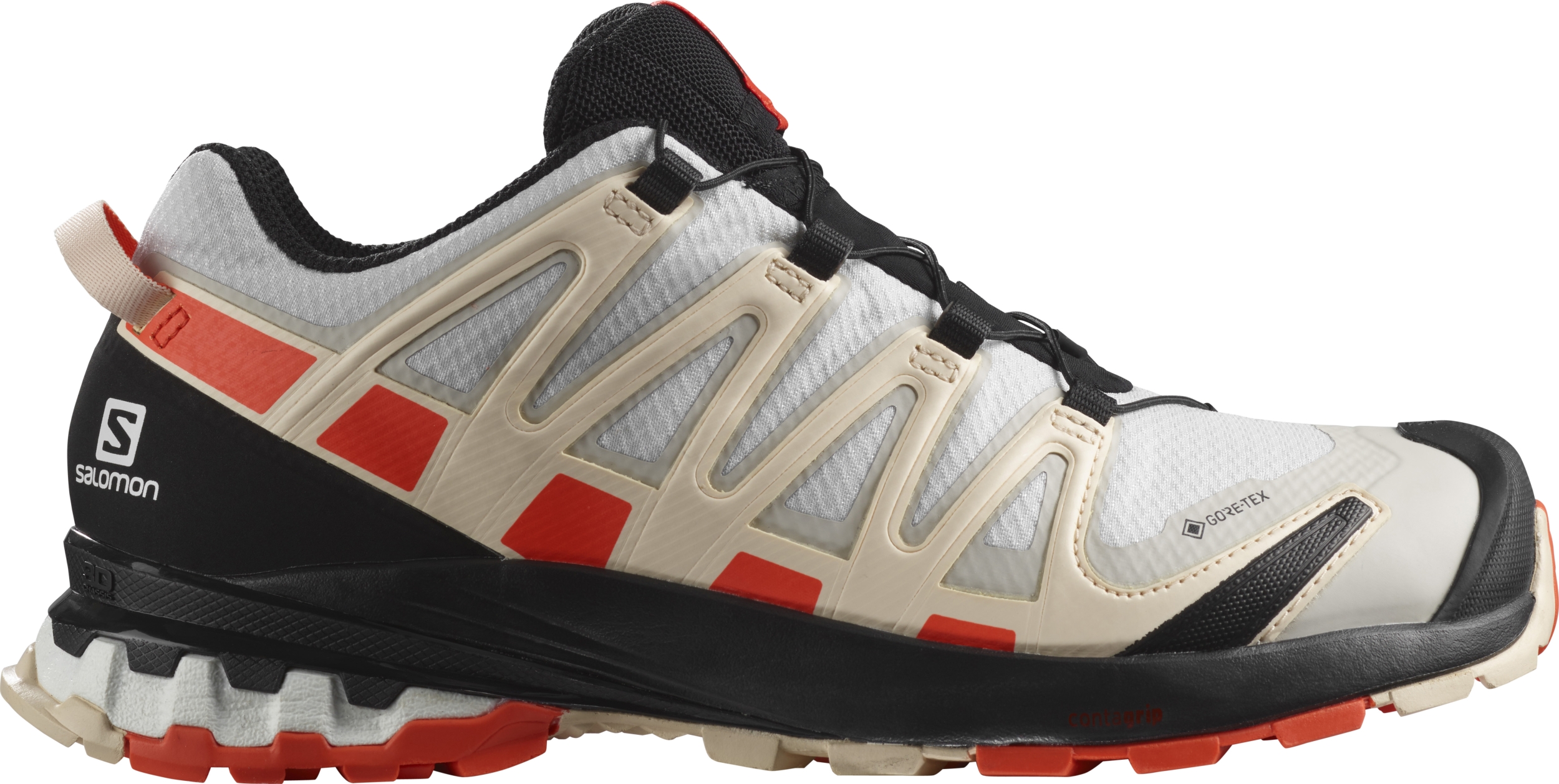 SALOMON SHOES XA PRO 3D v8 GTX W LunRoc/Che LUNAR ROCK/CHERRY TOMATO/S