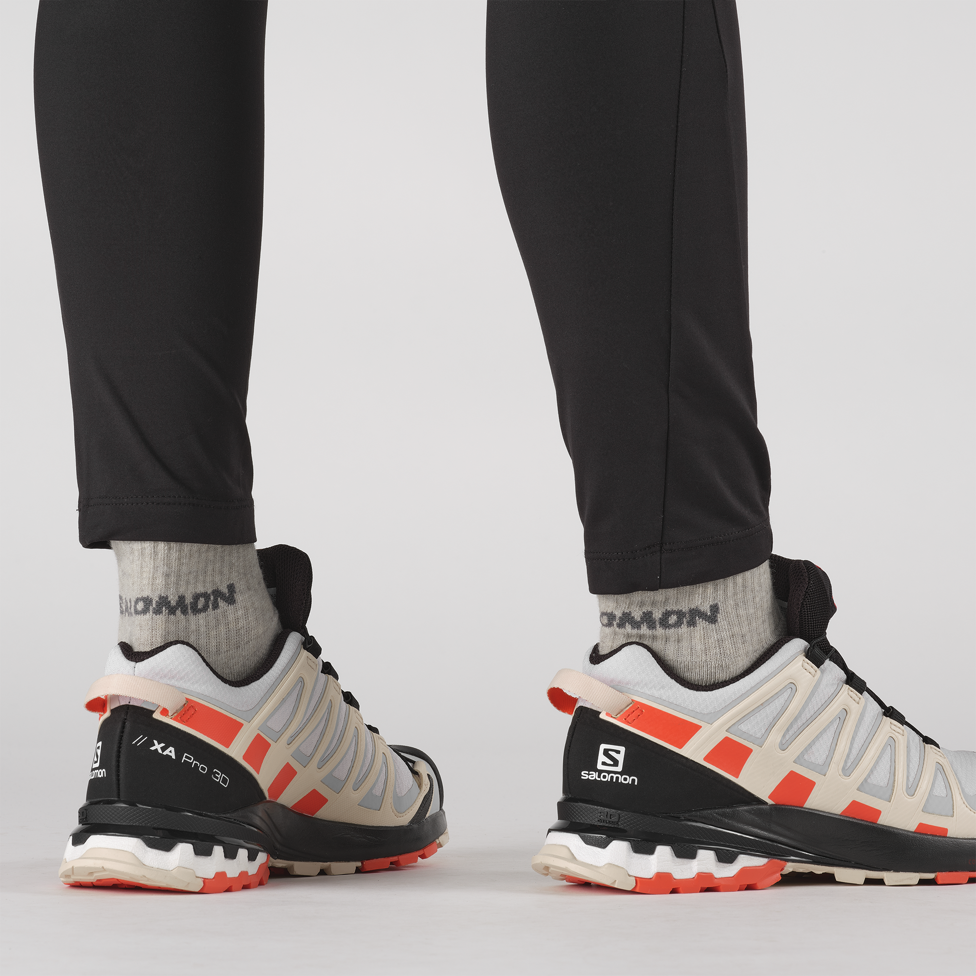 SALOMON SHOES XA PRO 3D v8 GTX W LunRoc/Che LUNAR ROCK/CHERRY TOMATO/S – Bild 2