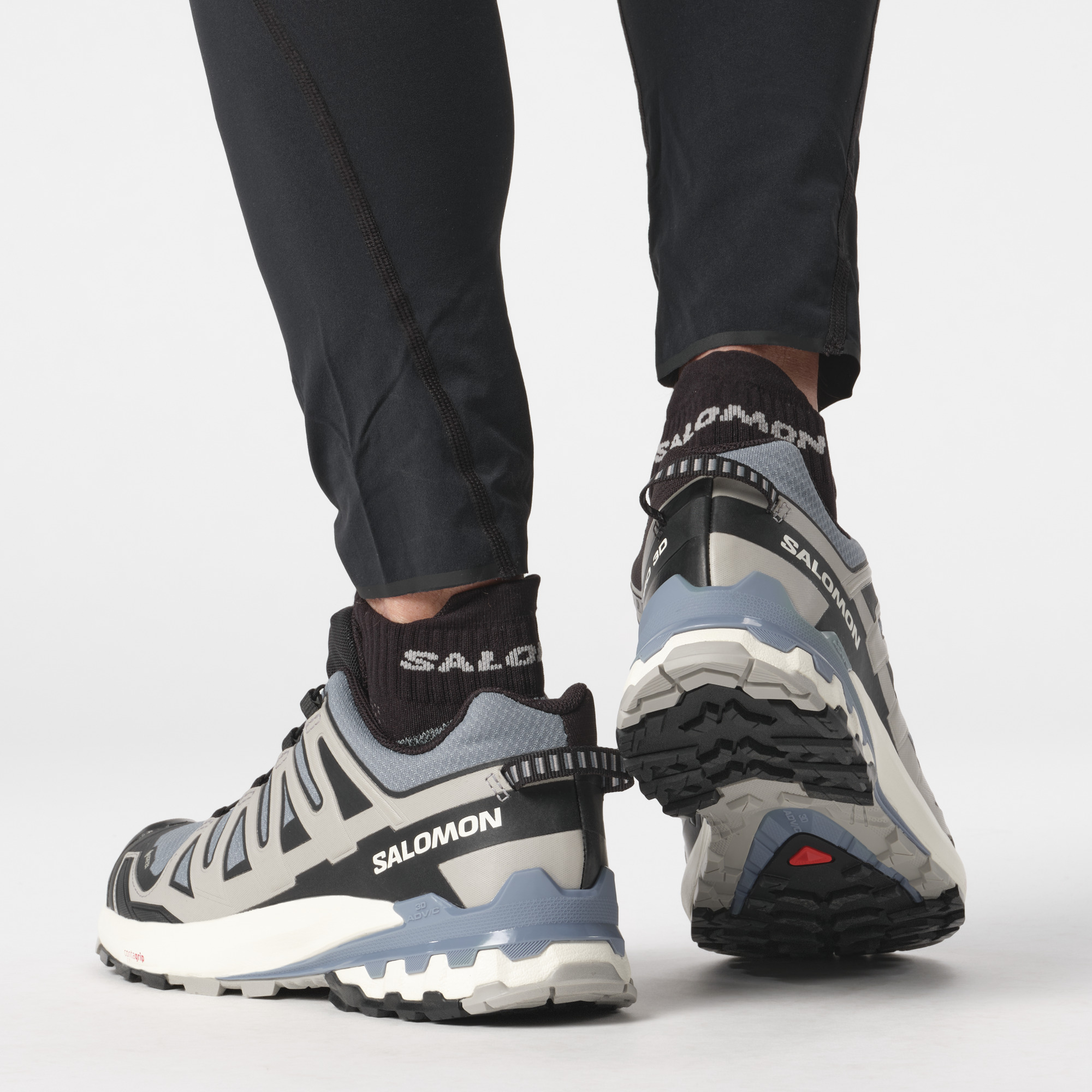 SALOMON SHOES XA PRO 3D V9 GTX Flint/Black/ FLINT STONE/BLACK/GHOST GR – Bild 2