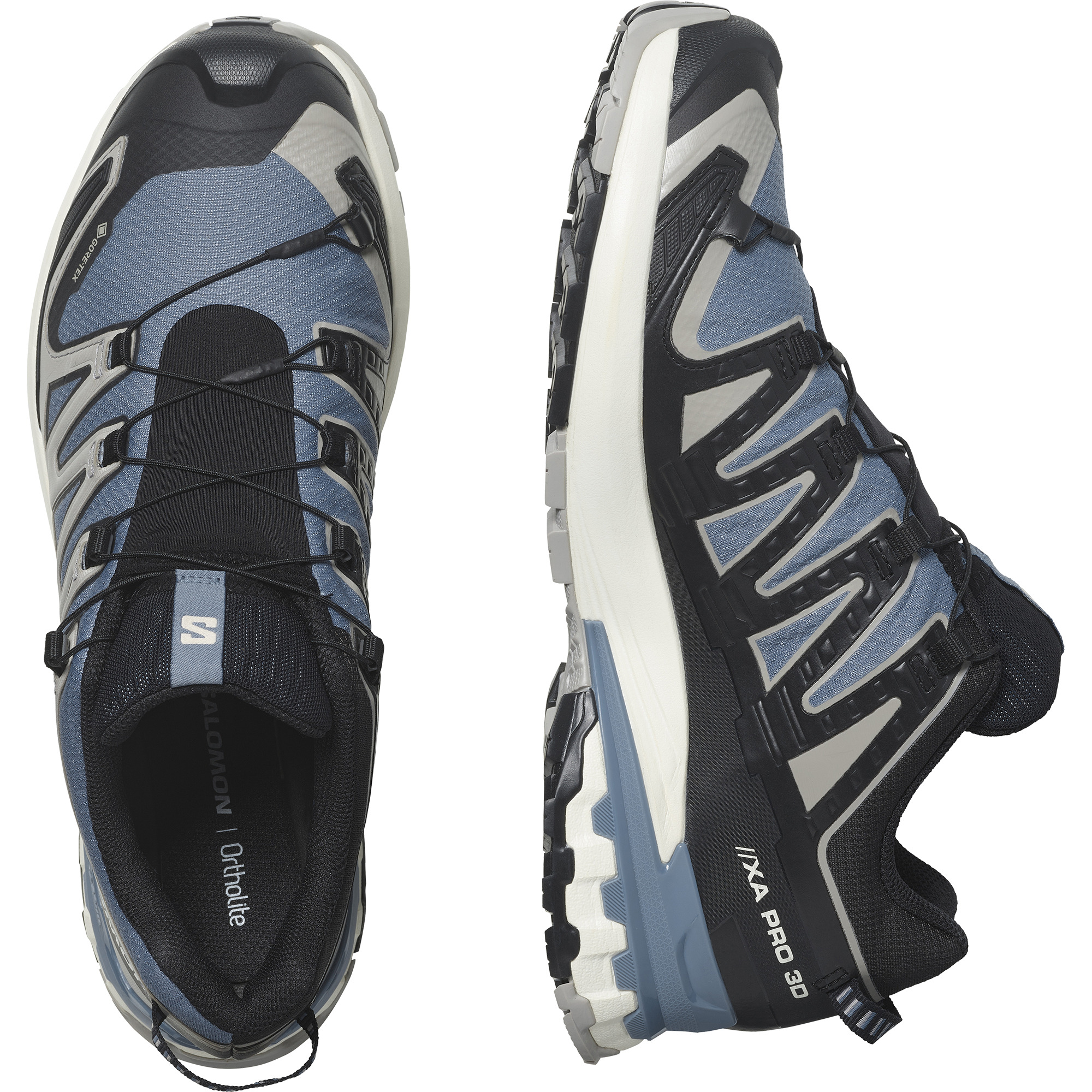 SALOMON SHOES XA PRO 3D V9 GTX Flint/Black/ FLINT STONE/BLACK/GHOST GR – Bild 7