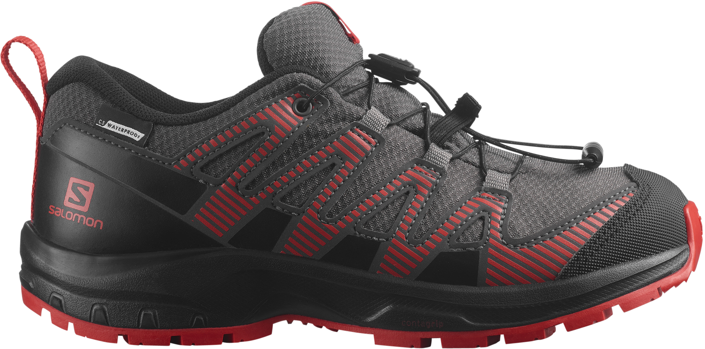 SALOMON SHOES XA PRO V8 CSWP J Magnet/Black MAGNET/BLACK/POPPY RED