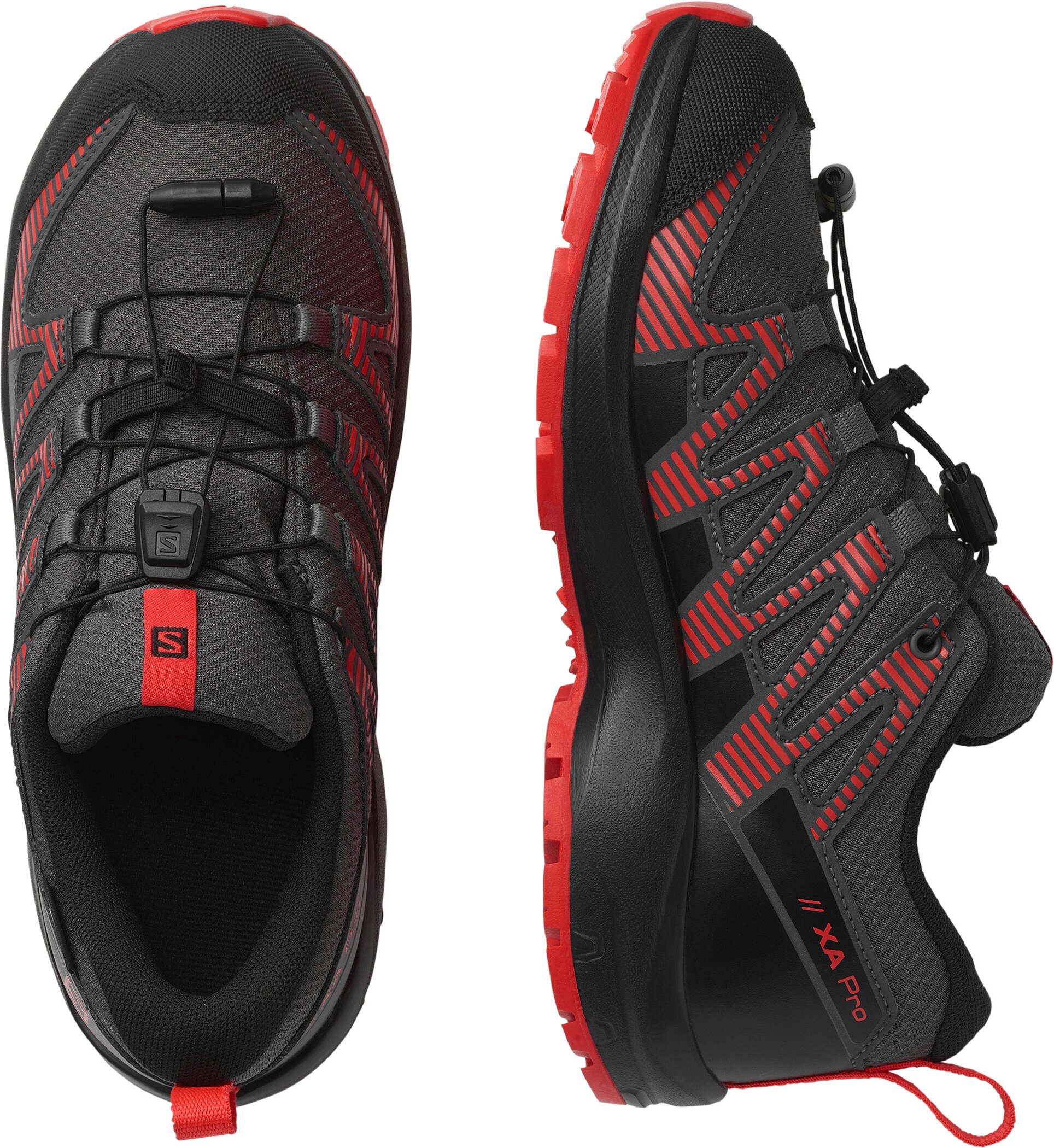 SALOMON SHOES XA PRO V8 CSWP J Magnet/Black MAGNET/BLACK/POPPY RED – Bild 3