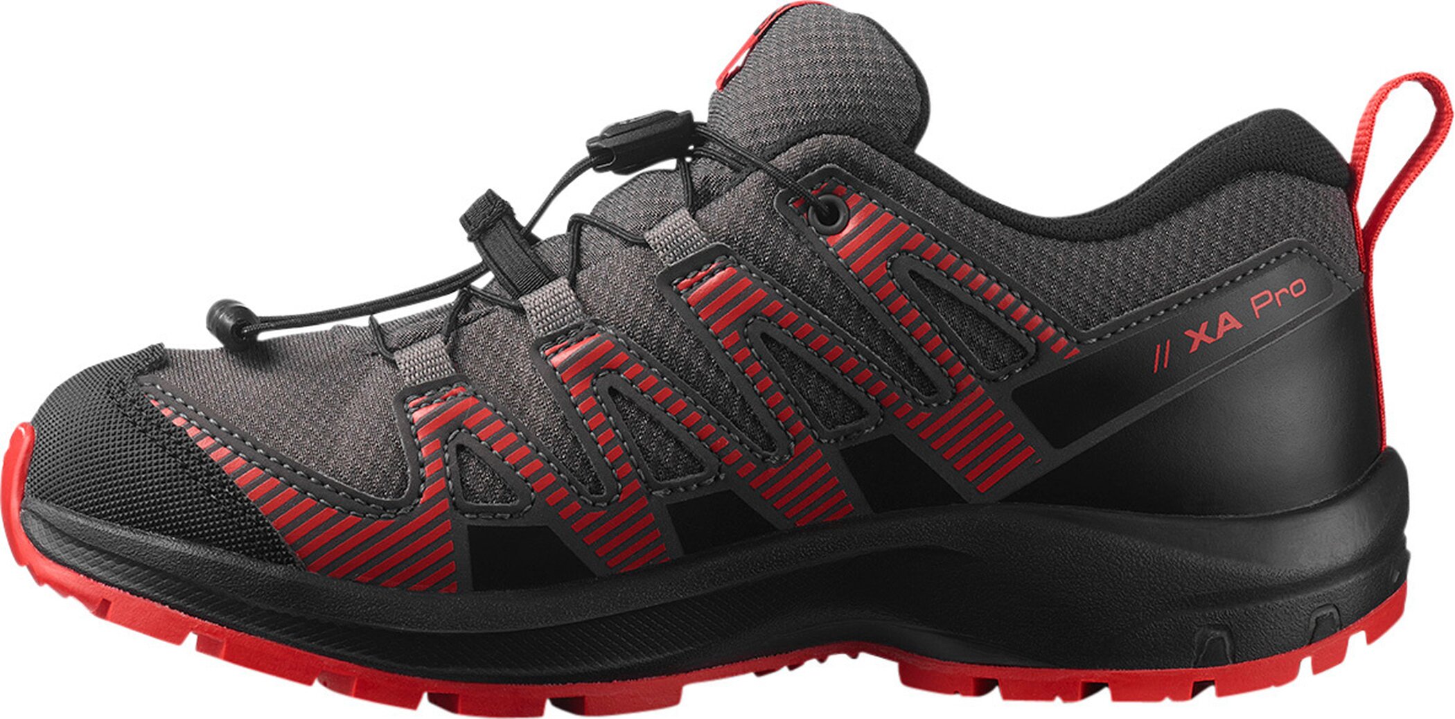 SALOMON SHOES XA PRO V8 CSWP J Magnet/Black MAGNET/BLACK/POPPY RED – Bild 6