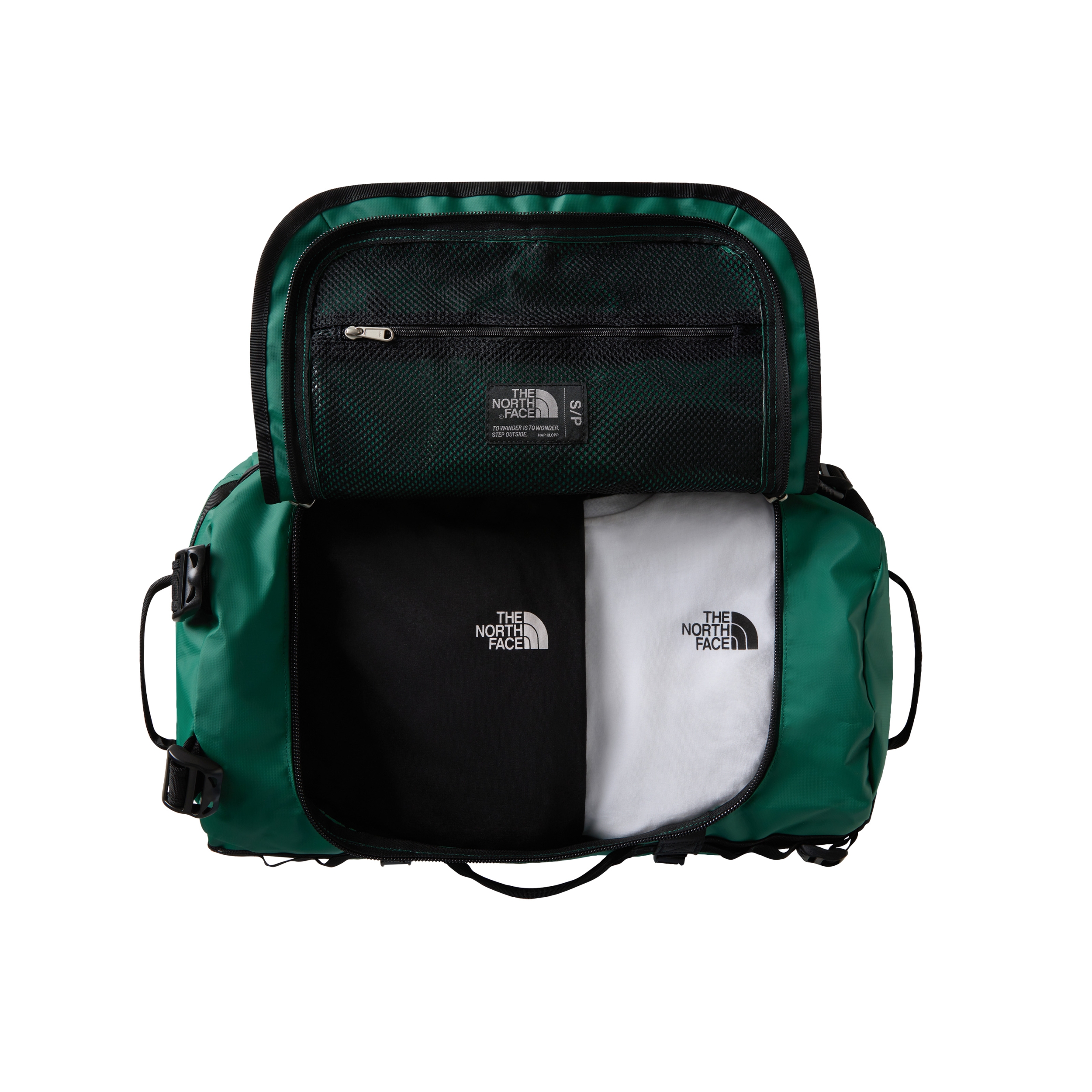 THE NORTH FACE BASE CAMP DUFFEL - S EVERGREEN/TNF BLACK – Bild 2
