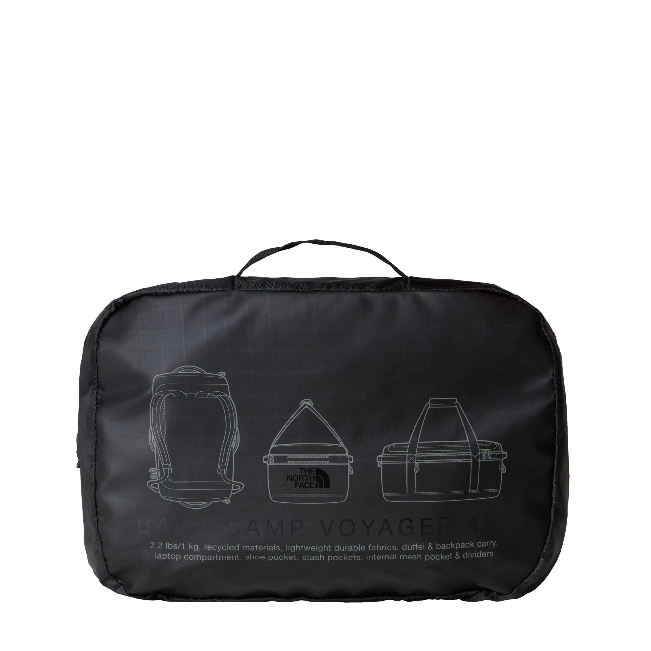 THE NORTH FACE BASE CAMP VOYAGER DUFFEL 42L TNF BLACK/ASPHALT GREY – Bild 6
