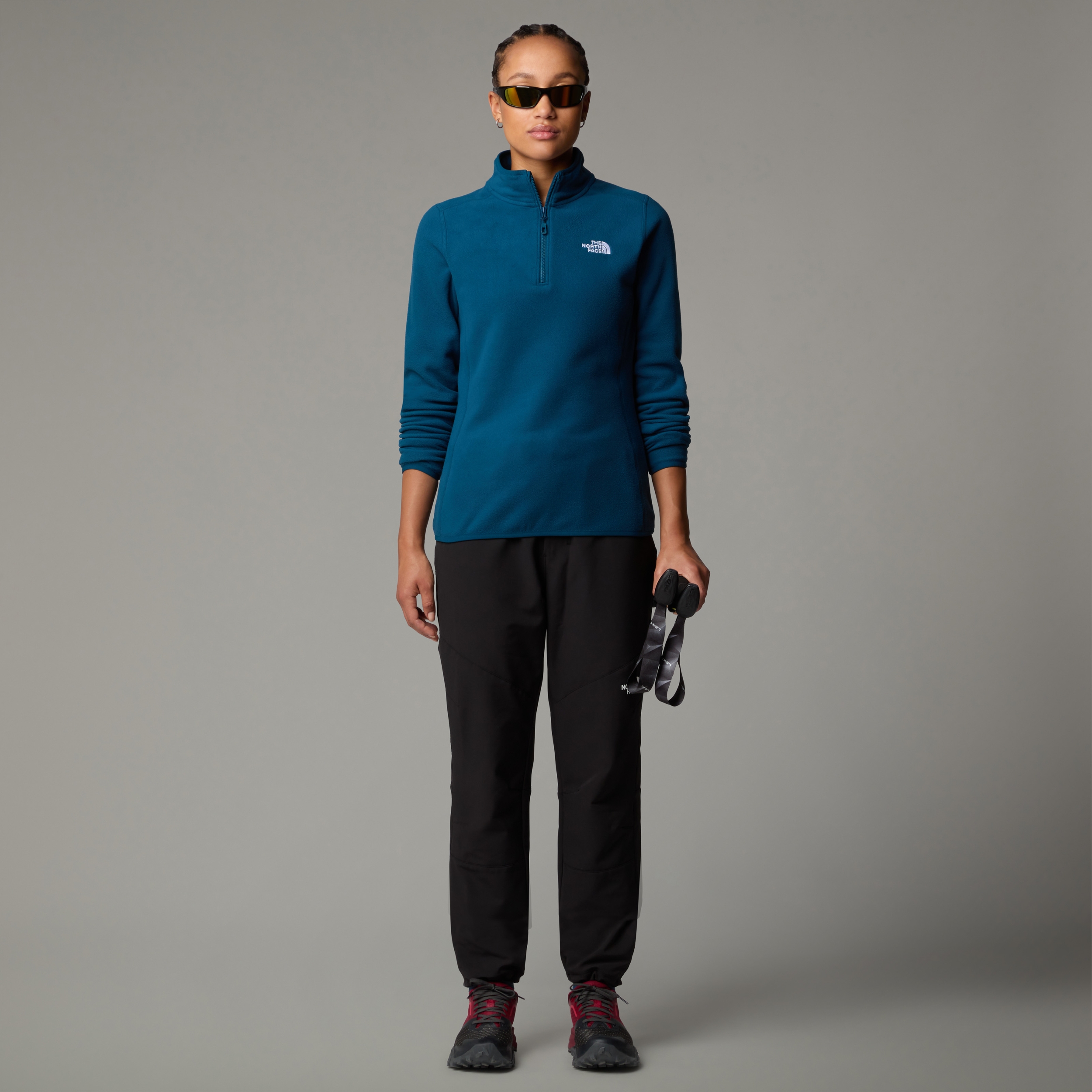 THE NORTH FACE W 100 GLACIER 1/4 ZIP - EU MIDNIGHT PETROL – Bild 2