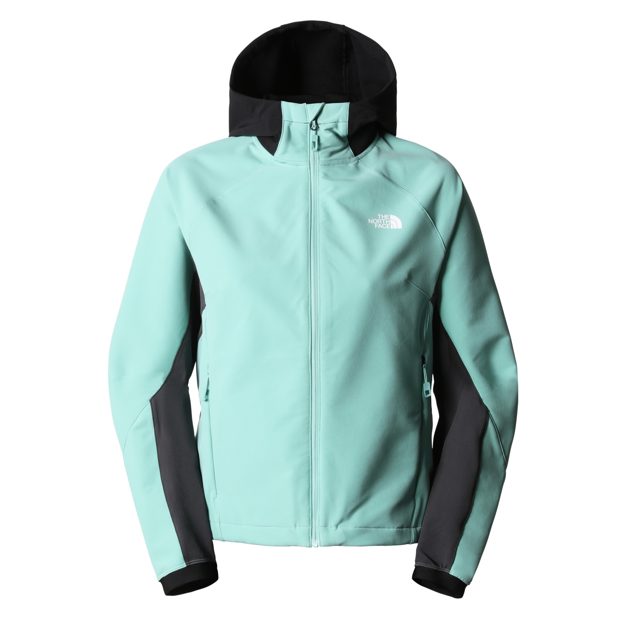 THE NORTH FACE W AO SOFTSHELL HOODIE WASABI-ASPHALT GREY-TNF BL