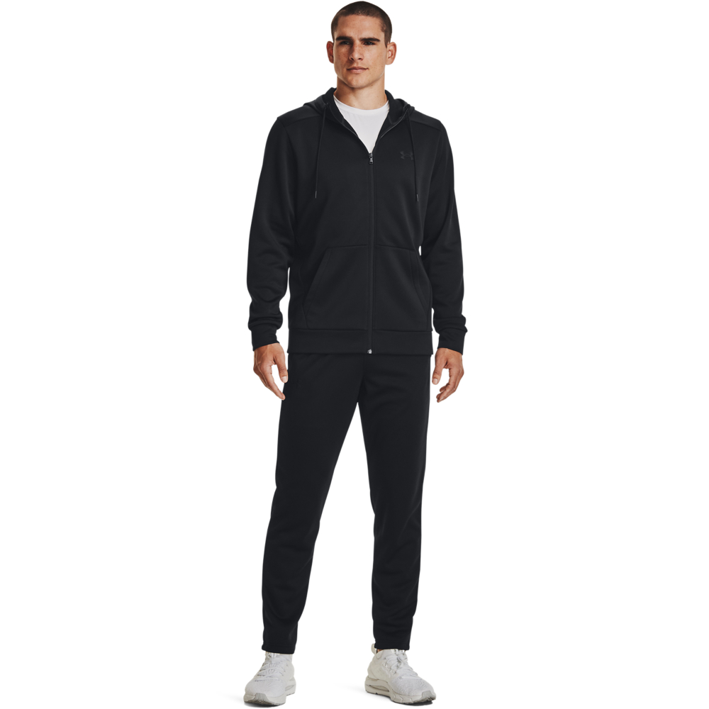 UNDER ARMOUR UA ARMOUR FLEECE FZ HOODIE BLACK – Bild 4