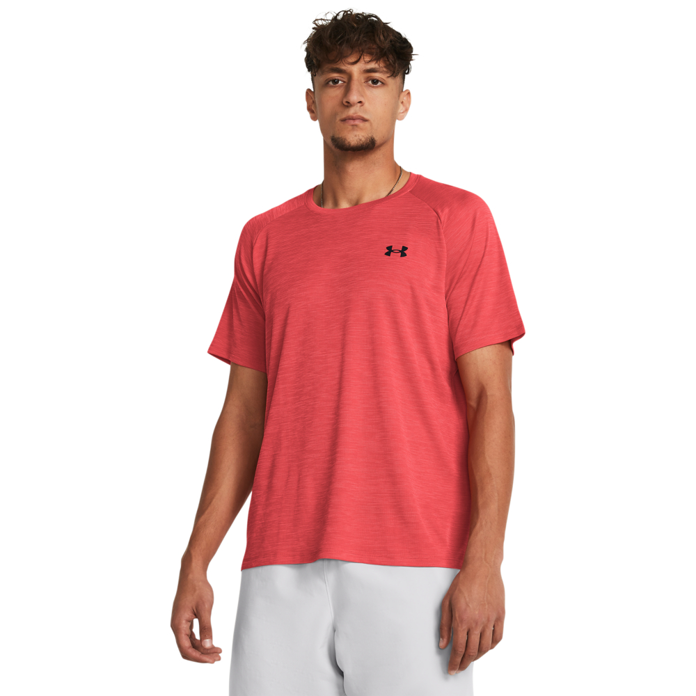 UNDER ARMOUR UA TECH TEXTURED SS RED SOLSTICE – Bild 3