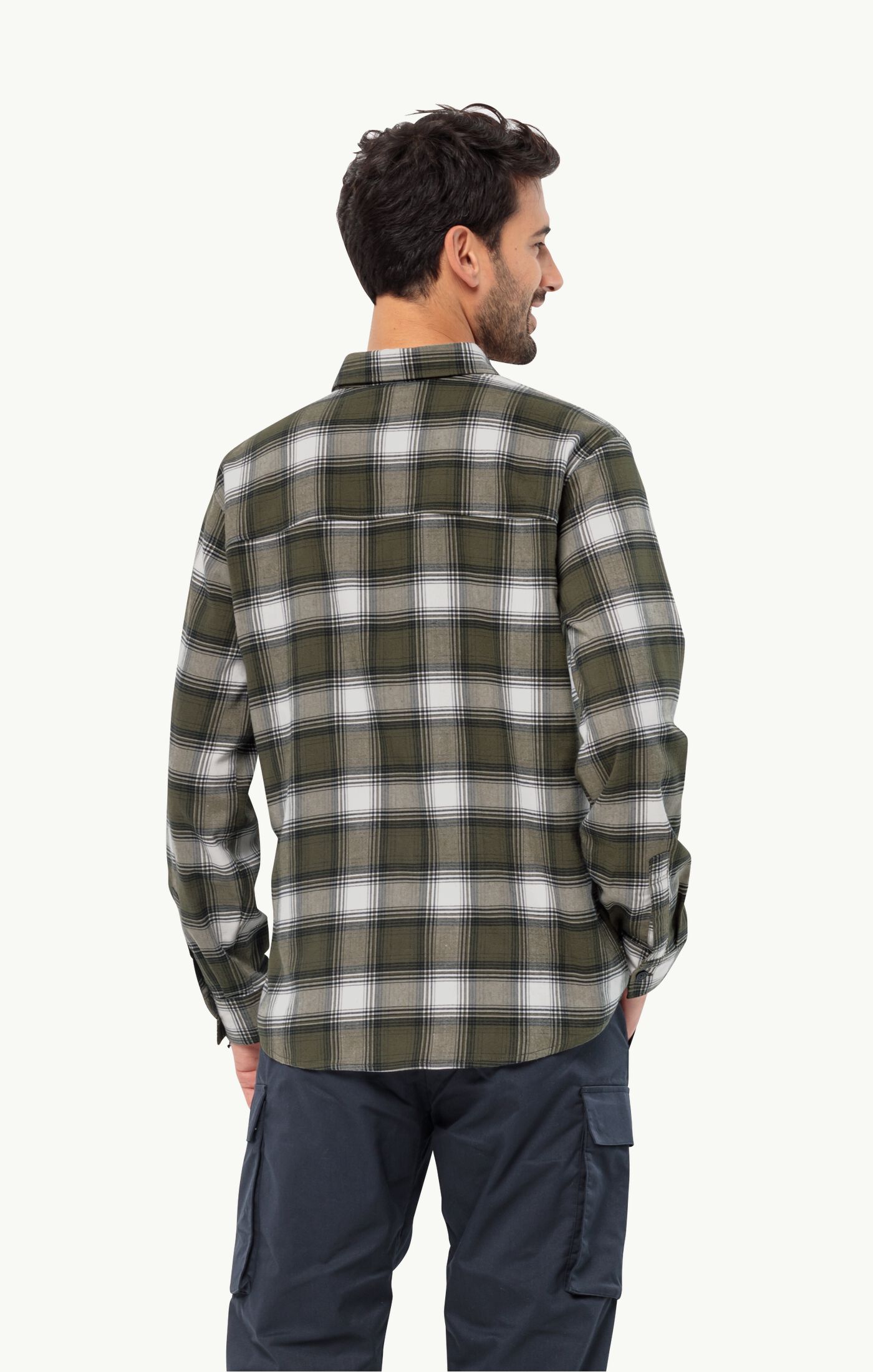 JACK WOLFSKIN WANDERWEG SHIRT M NIGHT BLUE 41 – Bild 4