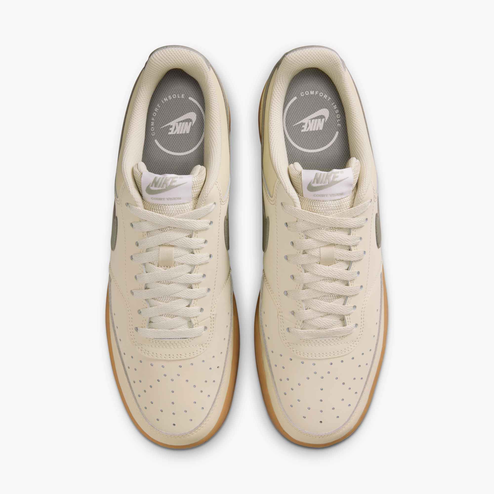 NIKE NIKE COURT VISION LO V2 NBK LT KHAKI/SPRUCE FOG-GUM LIGHT – Bild 3