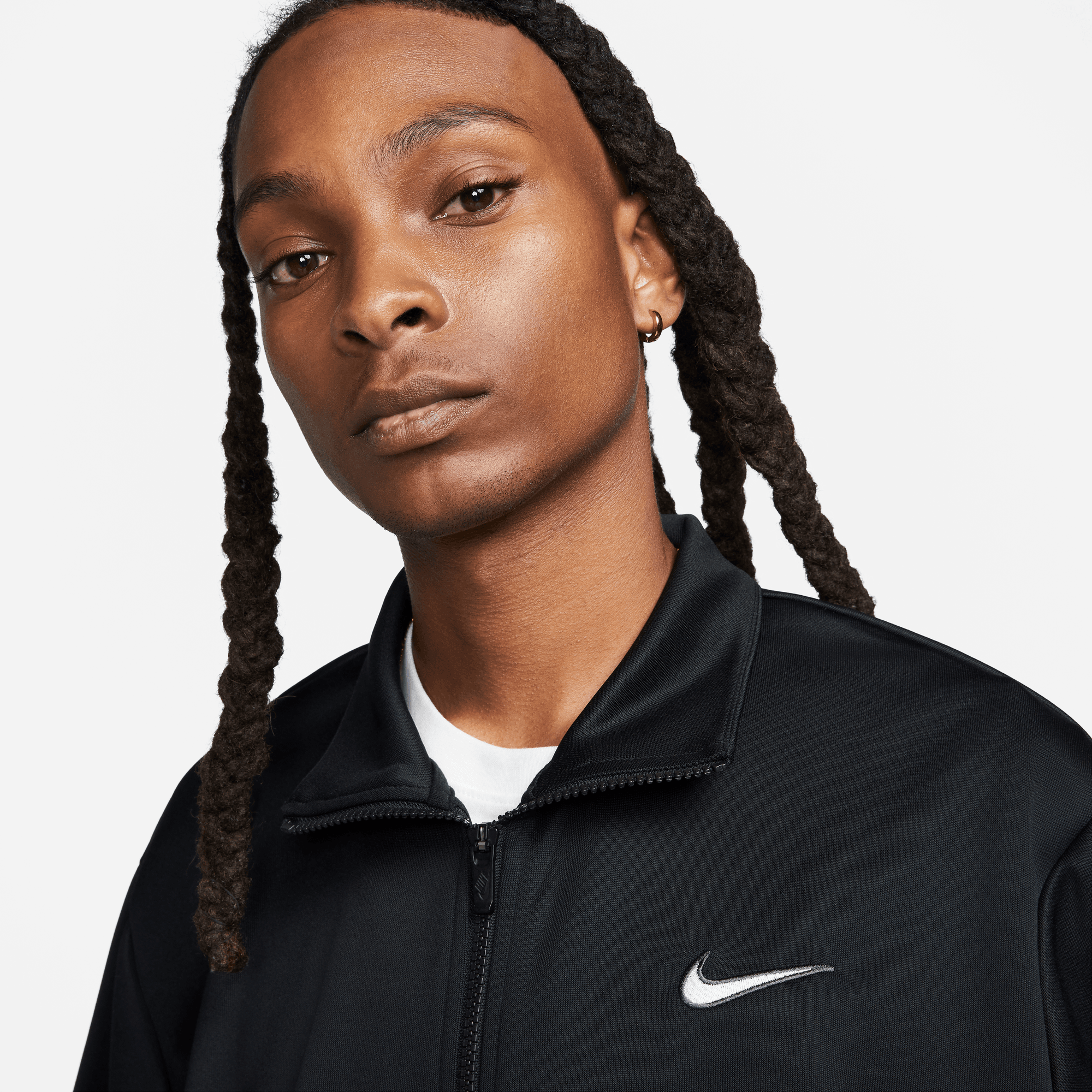 NIKE M NSW SP PK TRACKTOP BLACK/WHITE – Bild 4