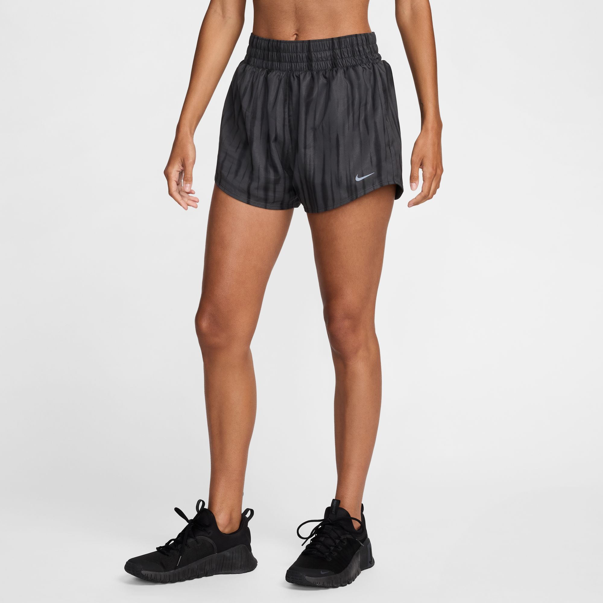 NIKE W NK ONE DF HR 3IN BR AOP ANTHRACITE/BLACK/BLACK