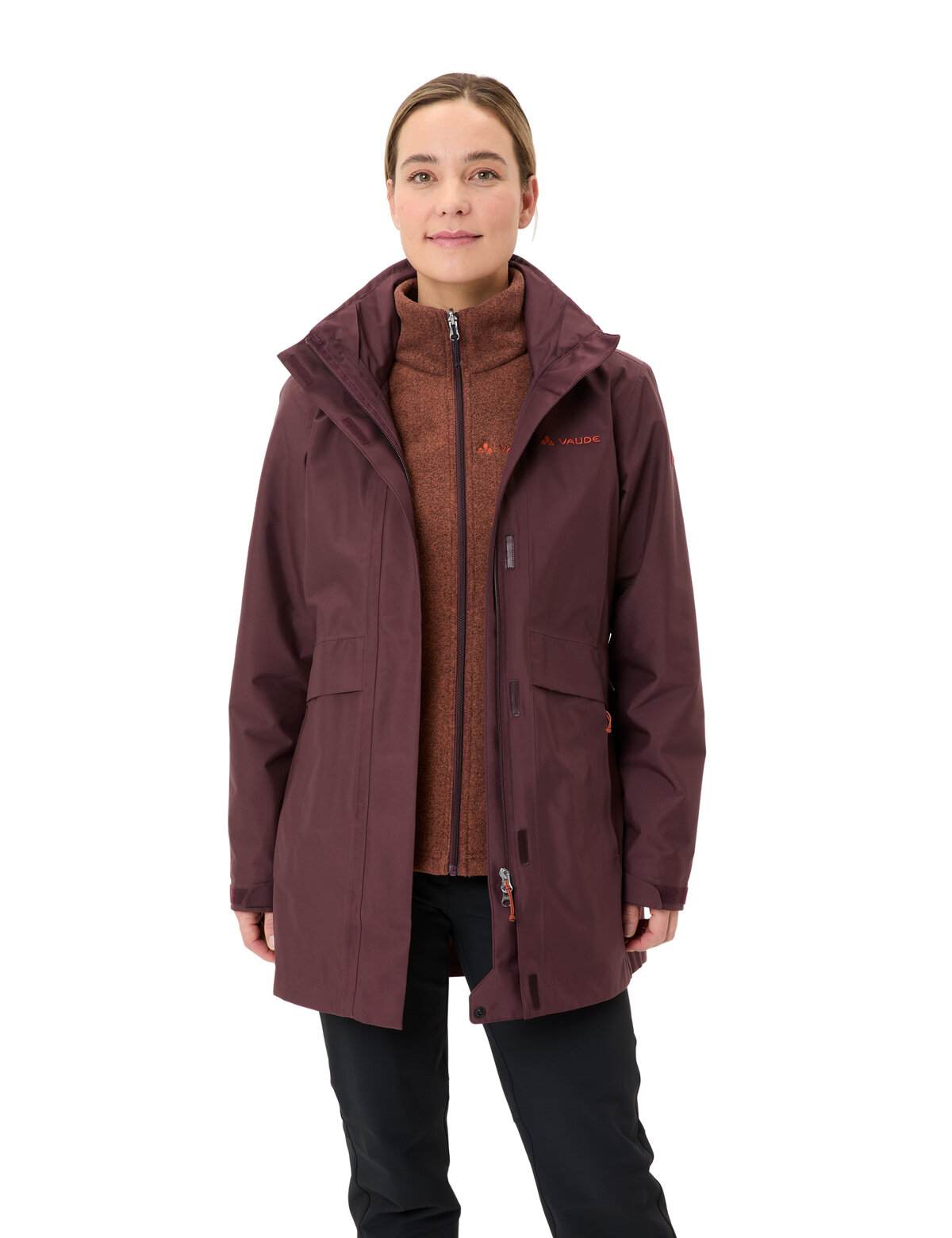 VAUDE Wo Idris 3in1 Parka IV DARK OAK